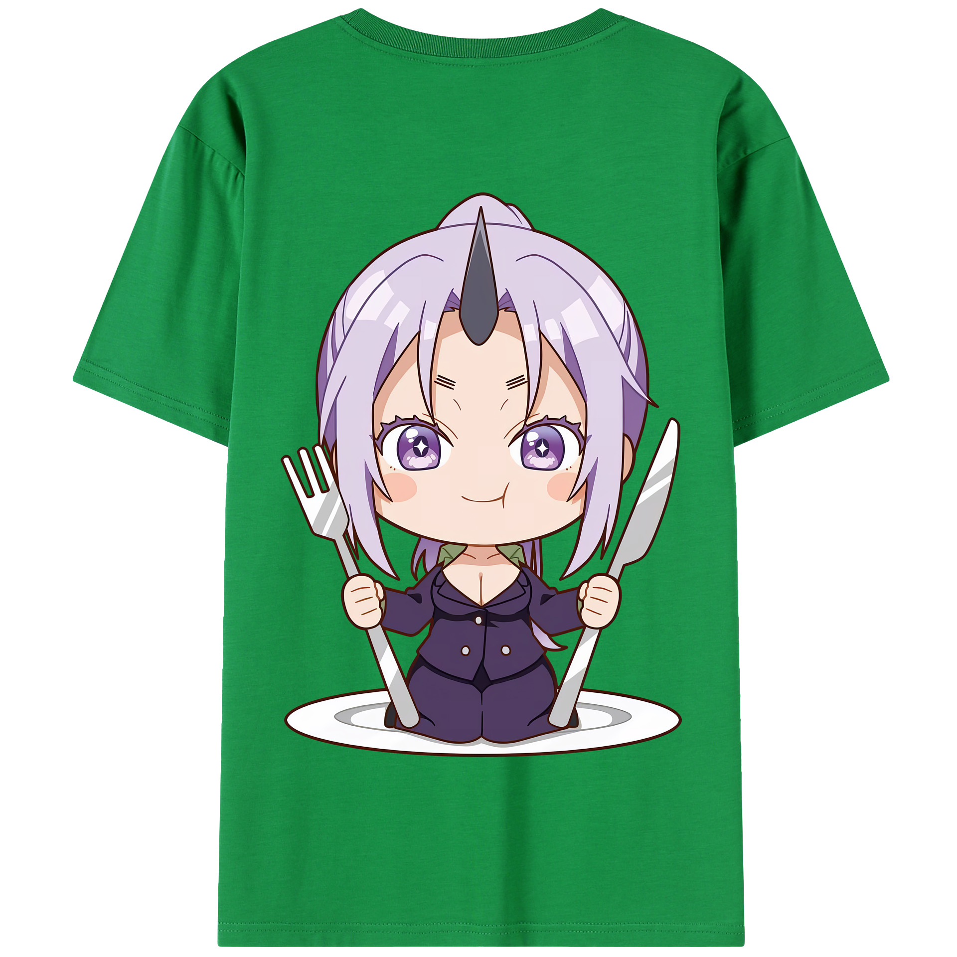 （画像用） 転スラ Regarding Reincarnated to Slime 綿100％半袖Tシャツ（背面プリント）