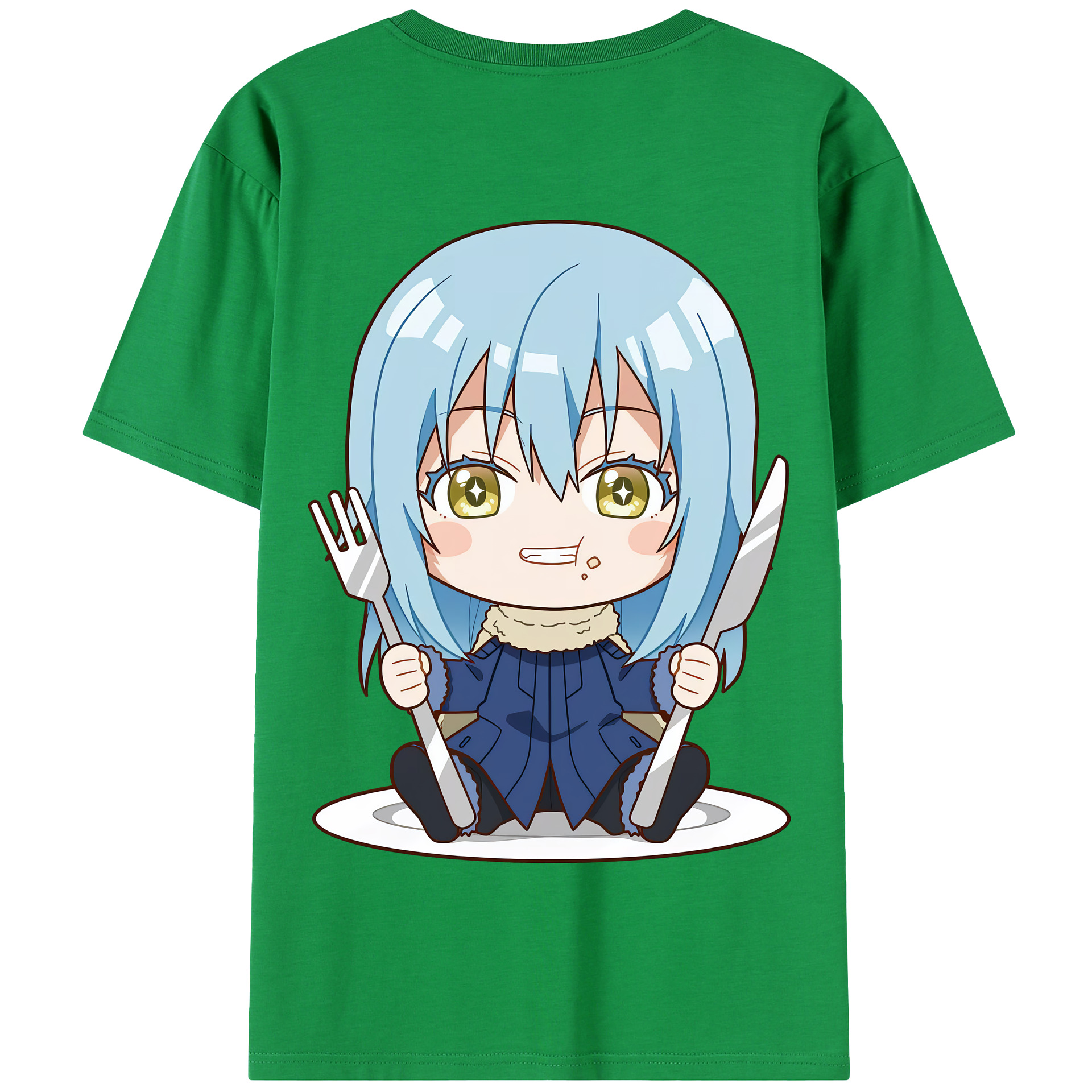 （画像用） 転スラ Regarding Reincarnated to Slime 綿100％半袖Tシャツ（背面プリント）