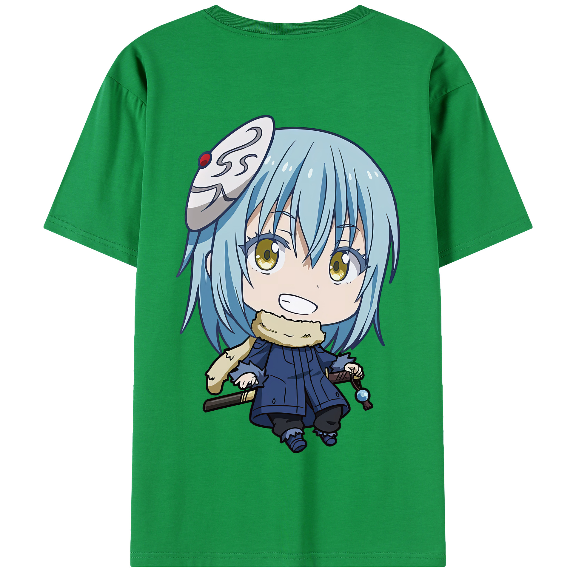 （画像用） 転スラ Regarding Reincarnated to Slime 綿100％半袖Tシャツ（背面プリント）