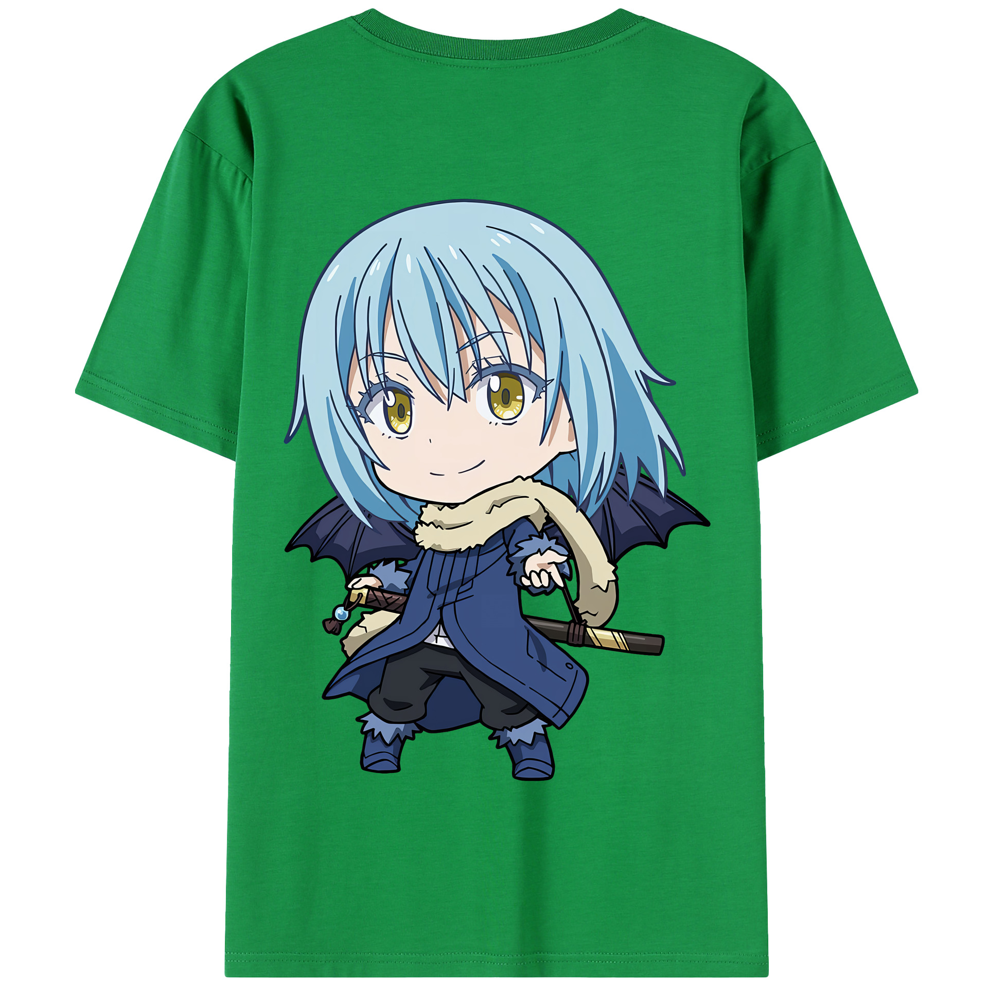 （画像用） 転スラ Regarding Reincarnated to Slime 綿100％半袖Tシャツ（背面プリント）