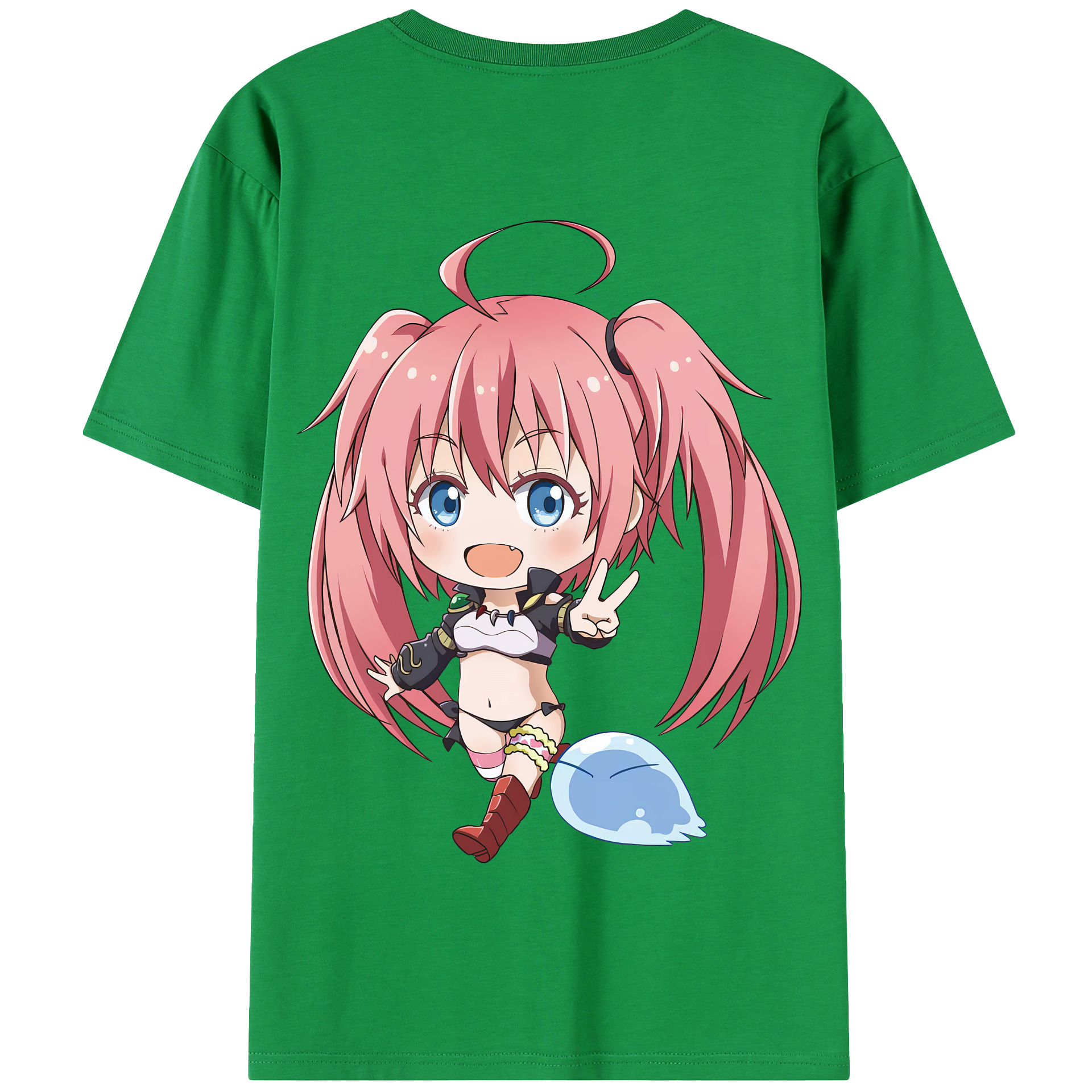 （画像用） 転スラ Regarding Reincarnated to Slime 綿100％半袖Tシャツ（背面プリント）