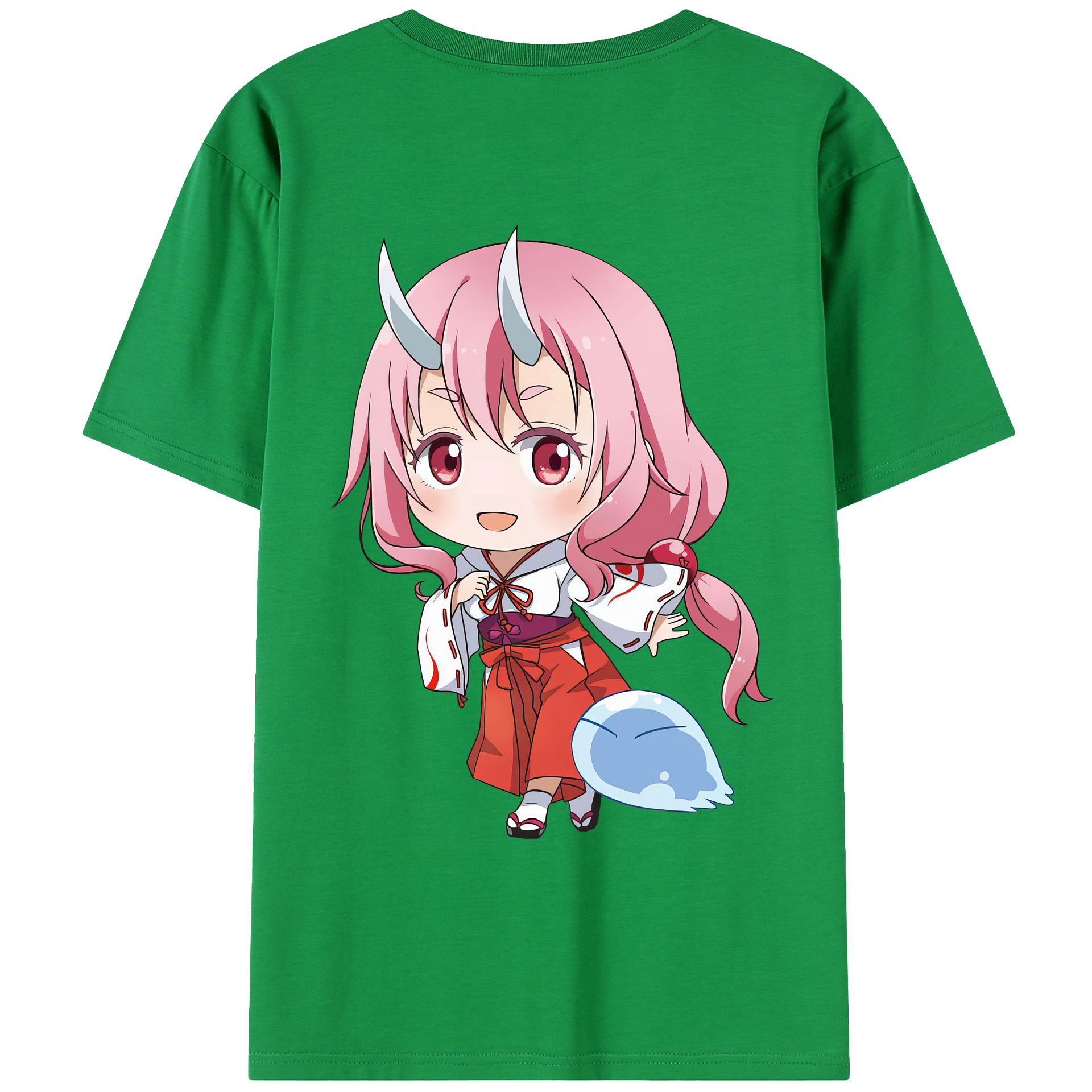 （画像用） 転スラ Regarding Reincarnated to Slime 綿100％半袖Tシャツ（背面プリント）