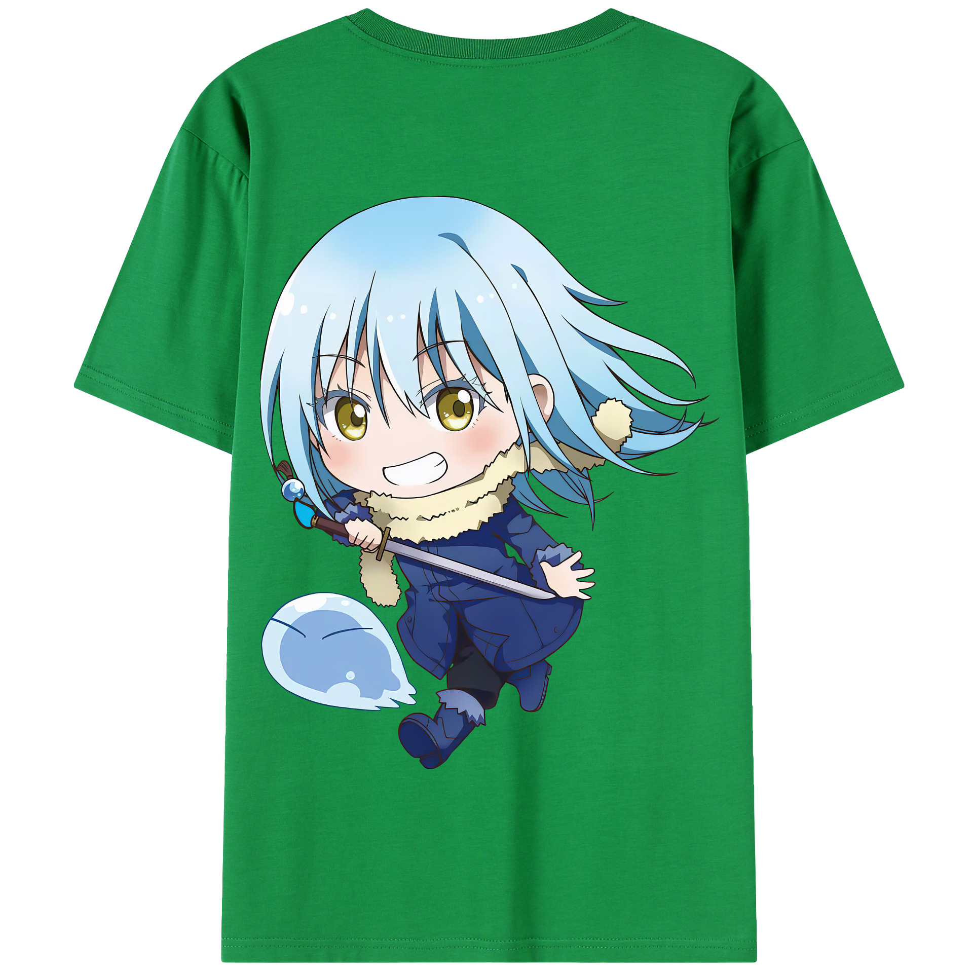 （画像用） 転スラ Regarding Reincarnated to Slime 綿100％半袖Tシャツ（背面プリント）
