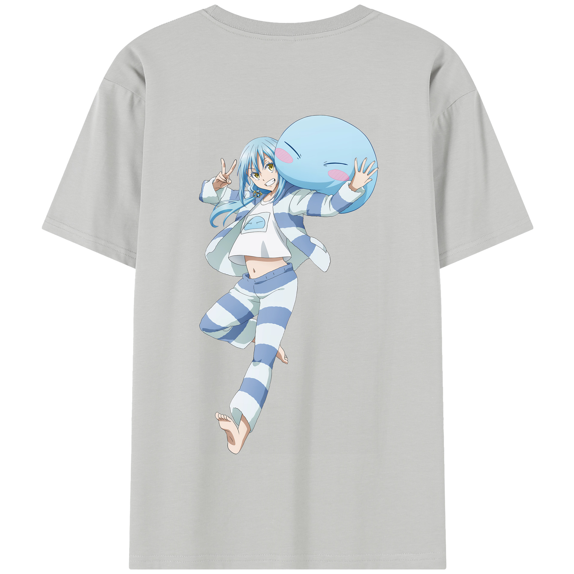 （画像用） 転スラ Regarding Reincarnated to Slime 綿100％半袖Tシャツ（背面プリント）