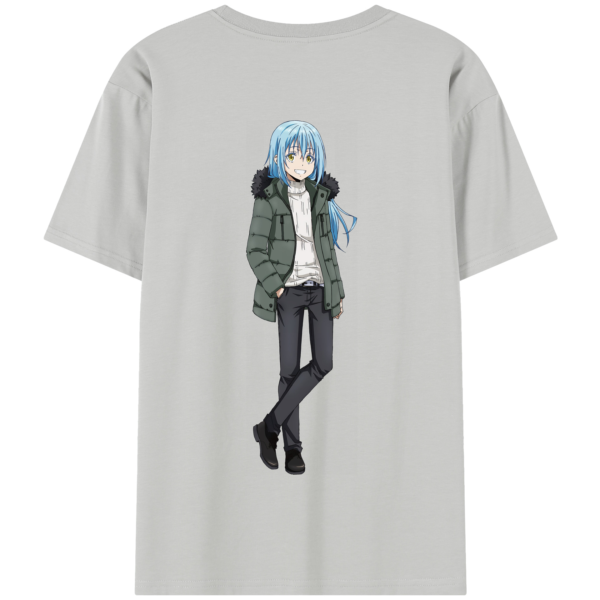 （画像用） 転スラ Regarding Reincarnated to Slime 綿100％半袖Tシャツ（背面プリント）