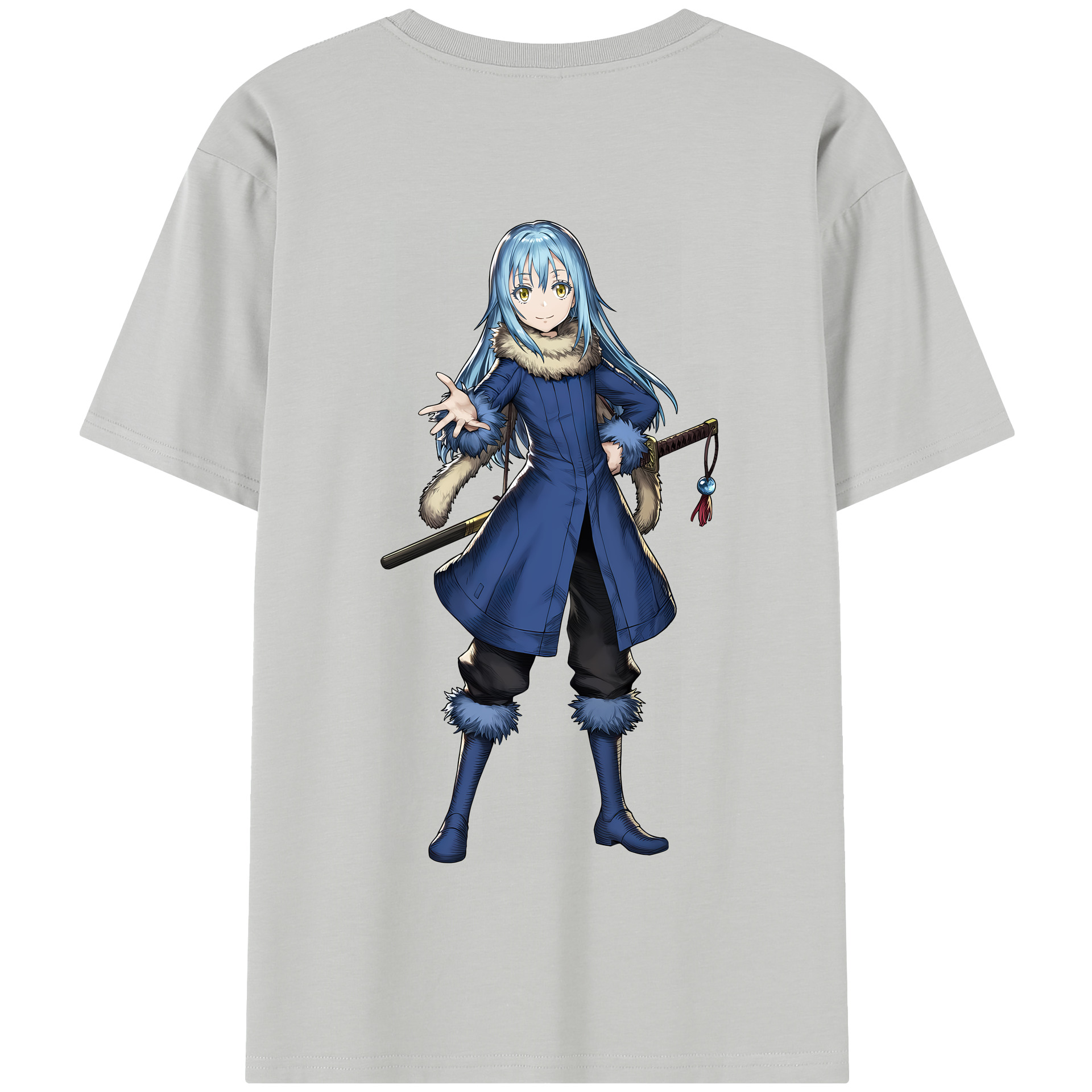 （画像用） 転スラ Regarding Reincarnated to Slime 綿100％半袖Tシャツ（背面プリント）
