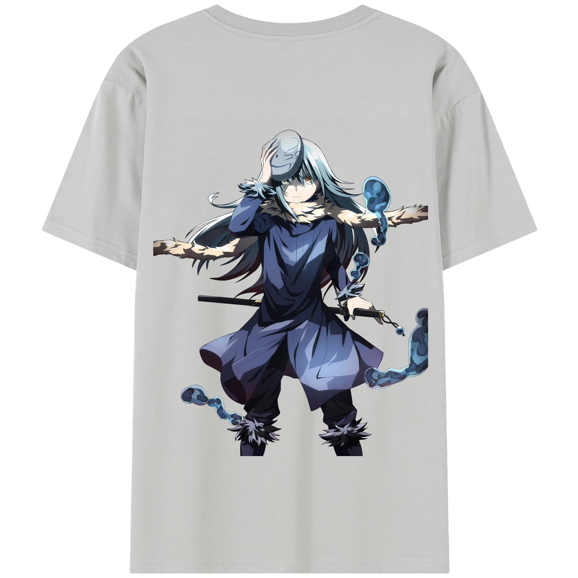 （画像用） 転スラ Regarding Reincarnated to Slime 綿100％半袖Tシャツ（背面プリント）