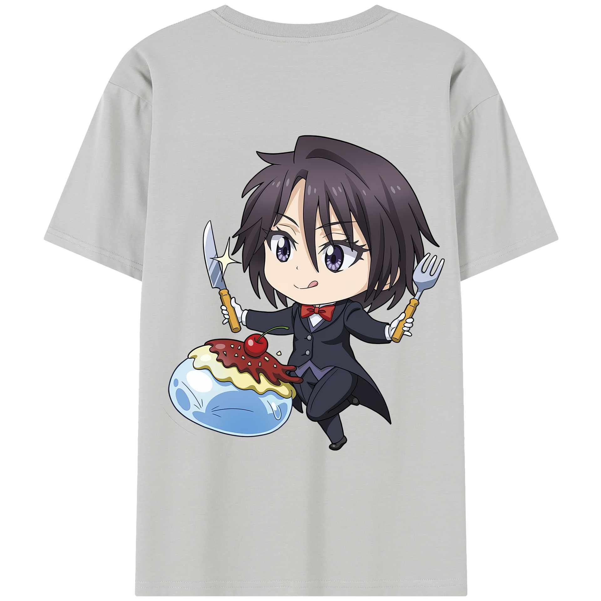 （画像用） 転スラ Regarding Reincarnated to Slime 綿100％半袖Tシャツ（背面プリント）