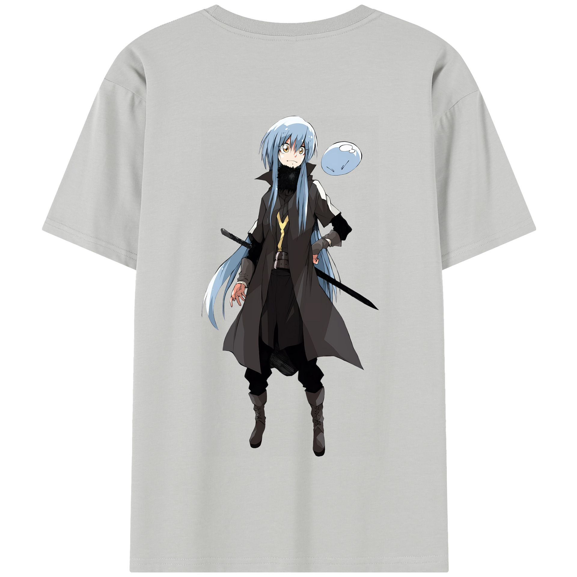 （画像用） 転スラ Regarding Reincarnated to Slime 綿100％半袖Tシャツ（背面プリント）