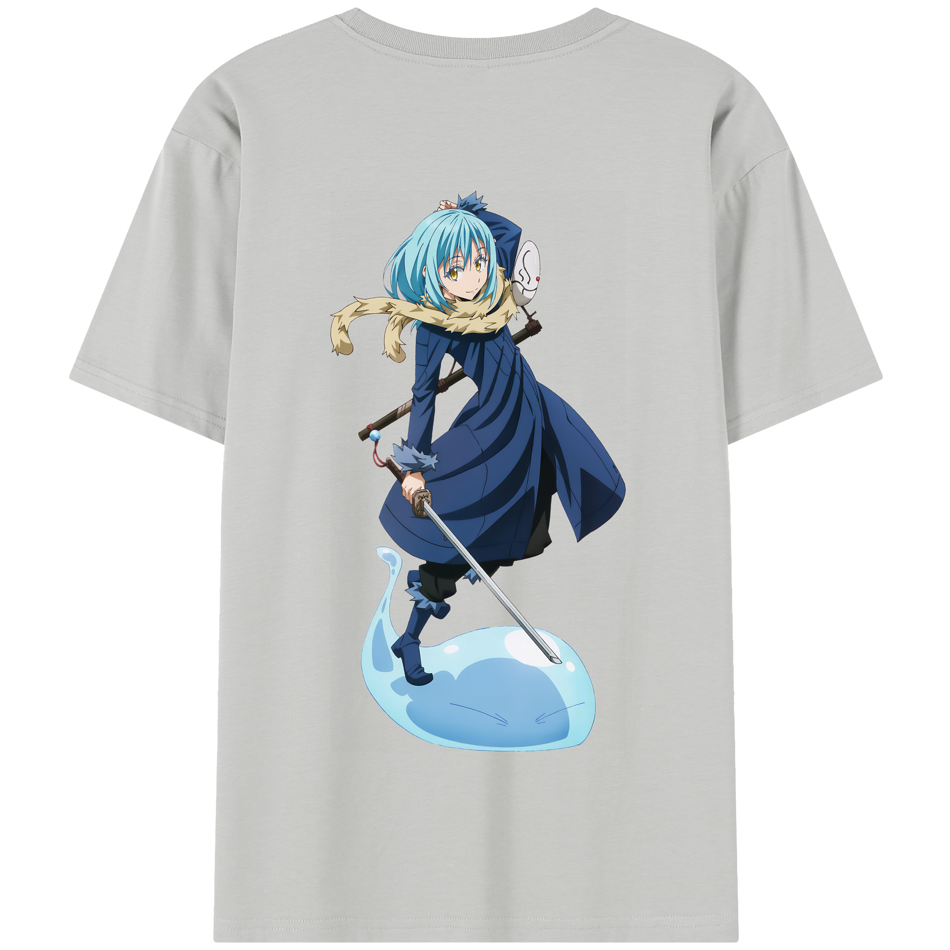 （画像用） 転スラ Regarding Reincarnated to Slime 綿100％半袖Tシャツ（背面プリント）