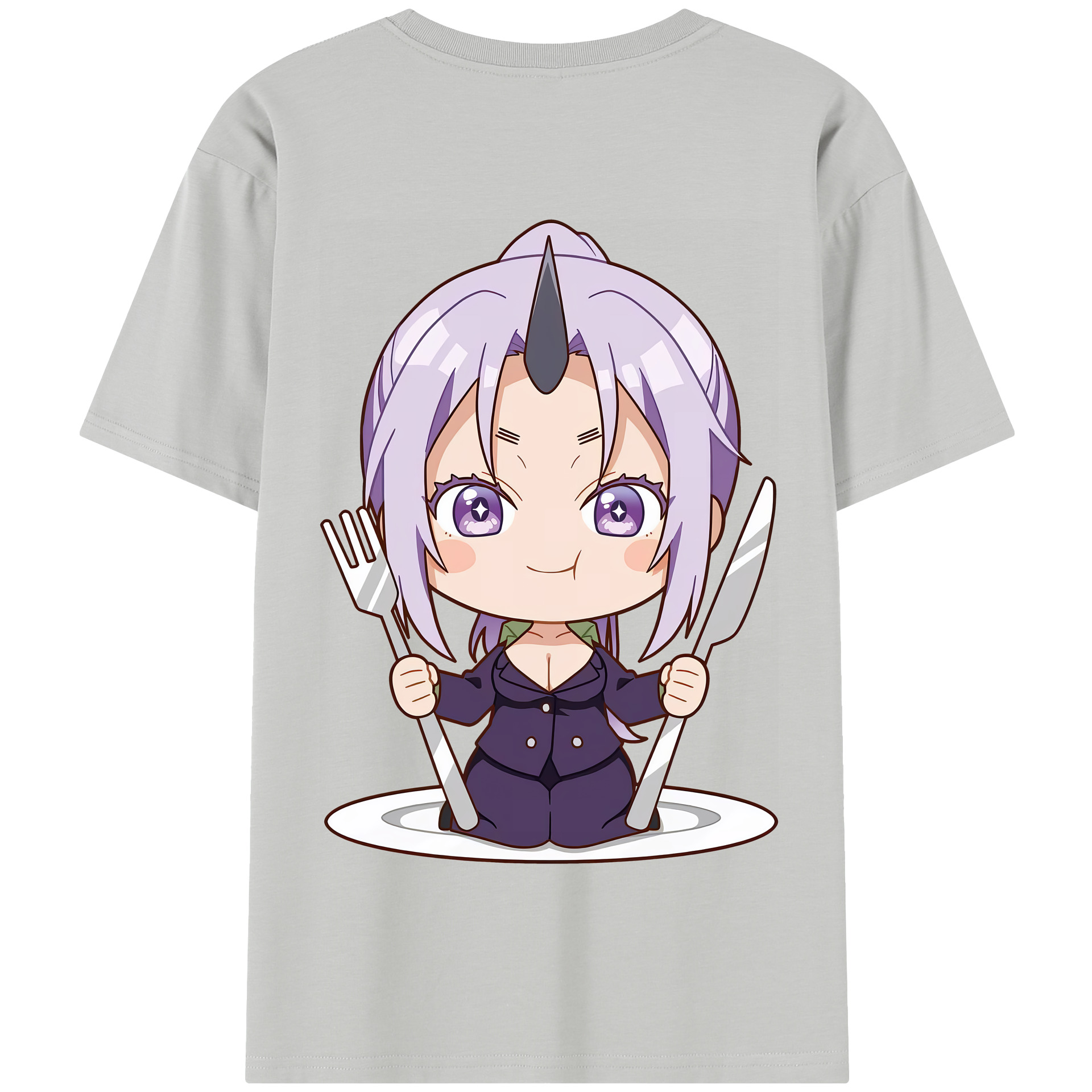 （画像用） 転スラ Regarding Reincarnated to Slime 綿100％半袖Tシャツ（背面プリント）