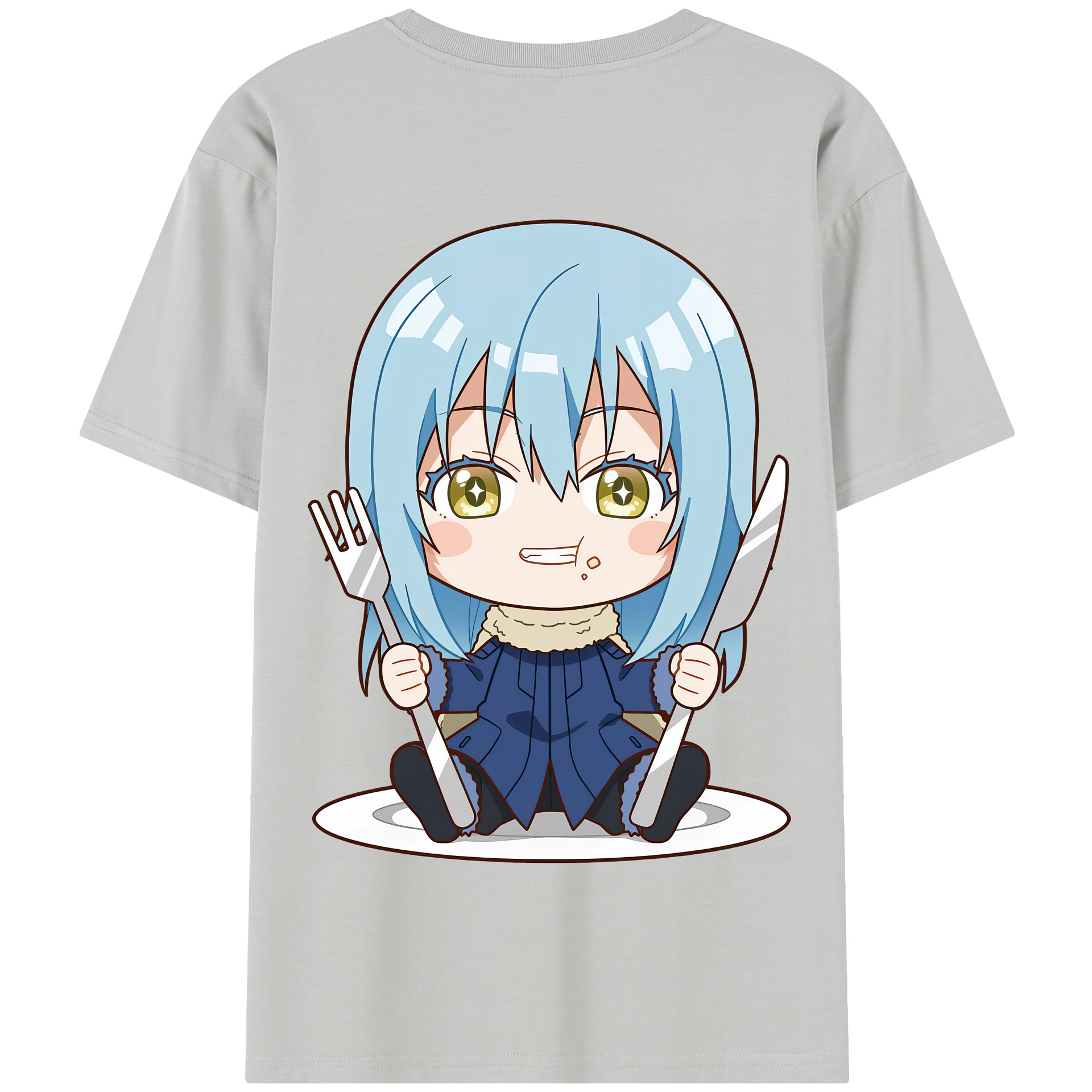 （画像用） 転スラ Regarding Reincarnated to Slime 綿100％半袖Tシャツ（背面プリント）