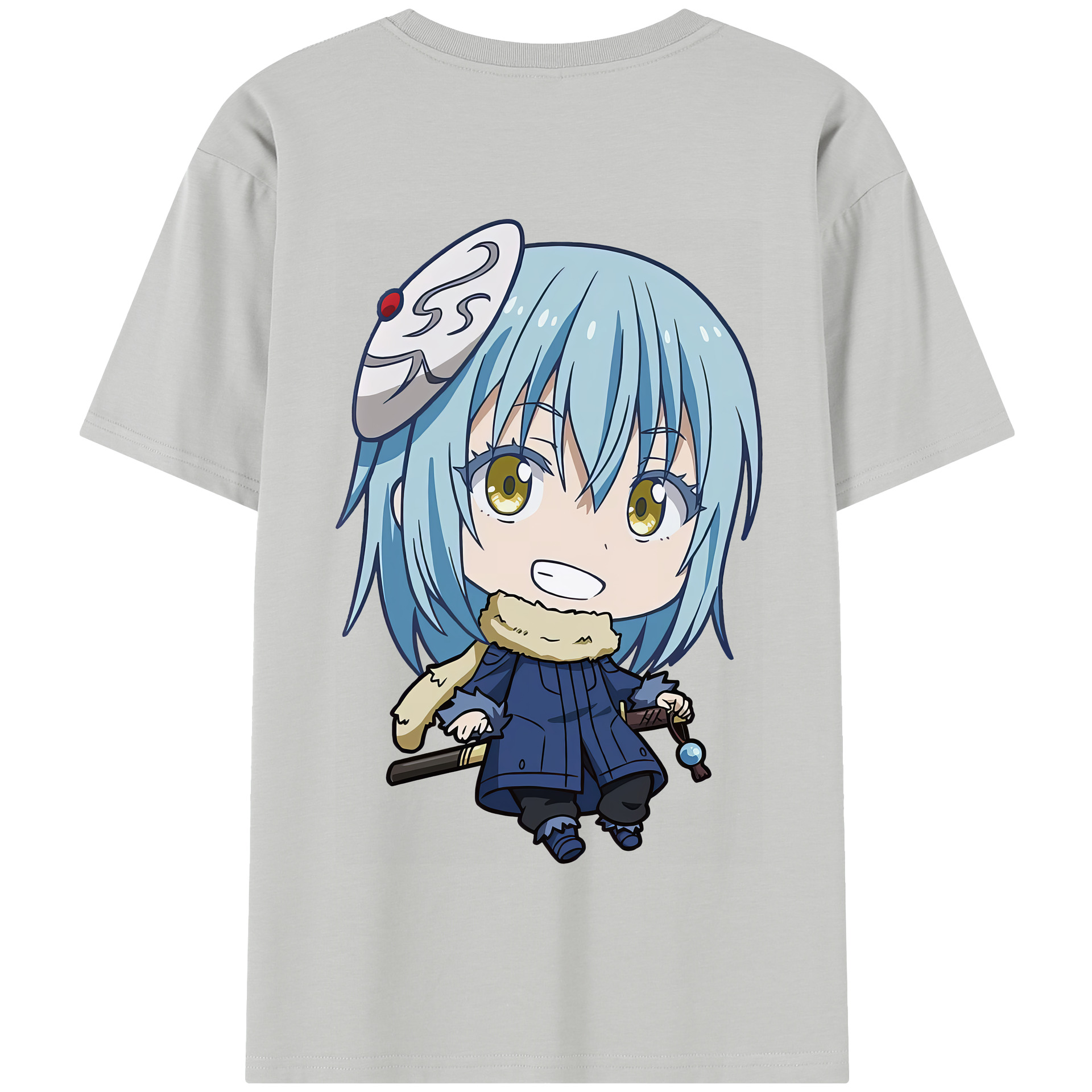 （画像用） 転スラ Regarding Reincarnated to Slime 綿100％半袖Tシャツ（背面プリント）