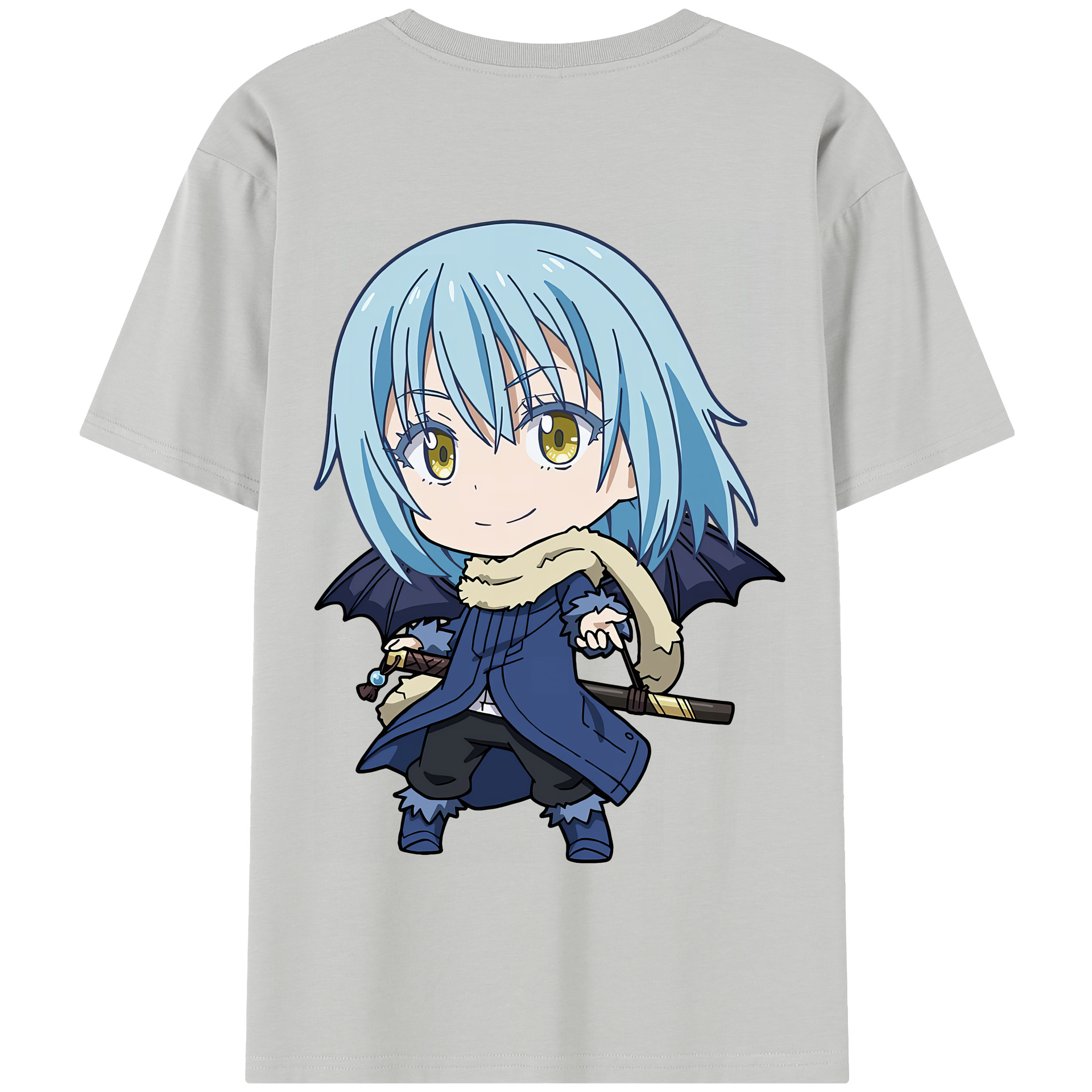 （画像用） 転スラ Regarding Reincarnated to Slime 綿100％半袖Tシャツ（背面プリント）
