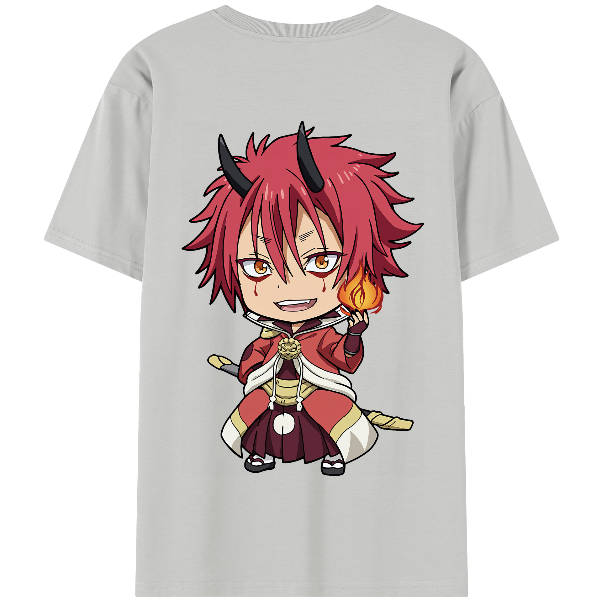 （画像用） 転スラ Regarding Reincarnated to Slime 綿100％半袖Tシャツ（背面プリント）