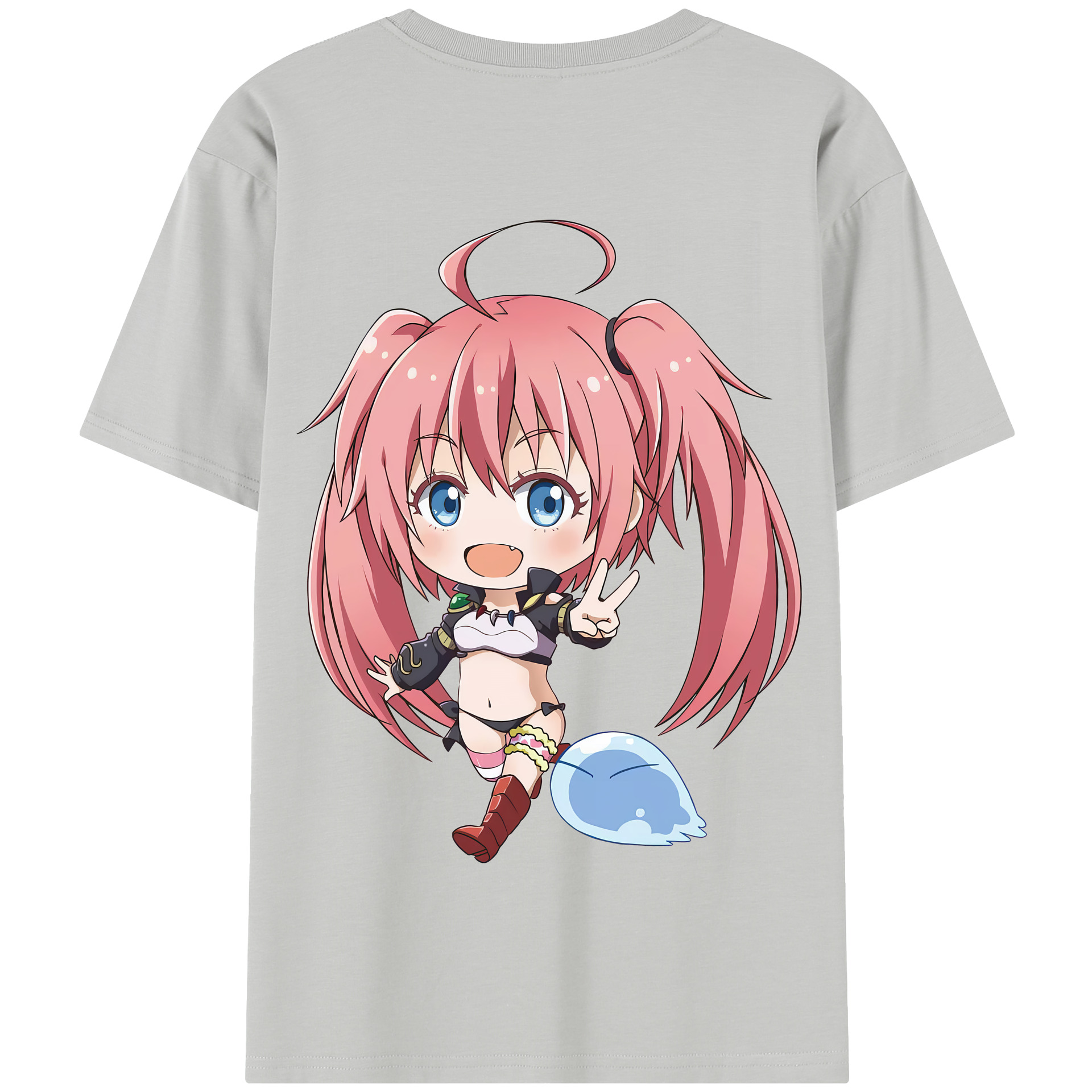 （画像用） 転スラ Regarding Reincarnated to Slime 綿100％半袖Tシャツ（背面プリント）