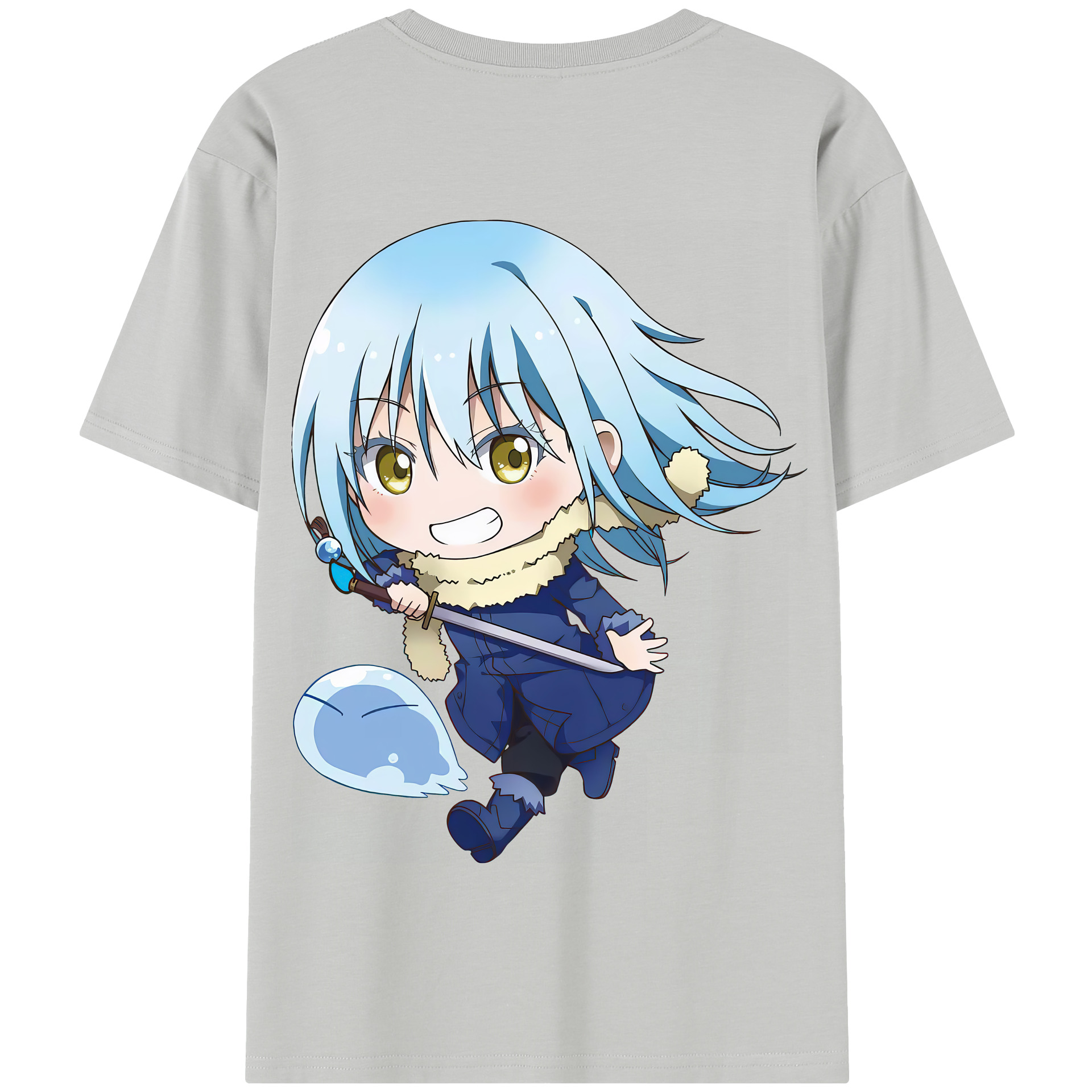 （画像用） 転スラ Regarding Reincarnated to Slime 綿100％半袖Tシャツ（背面プリント）