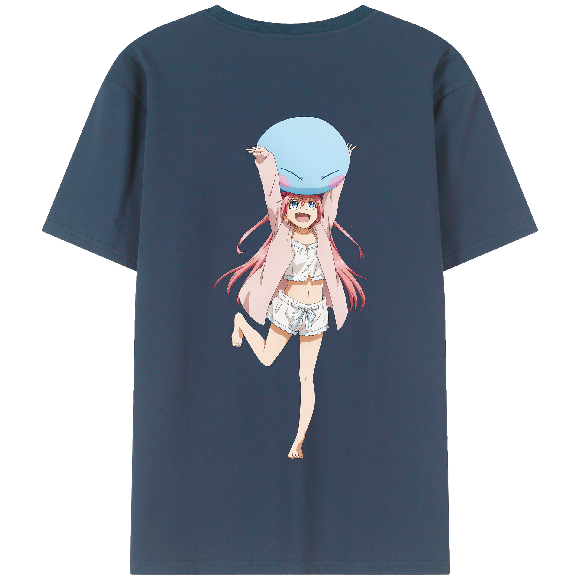 （画像用） 転スラ Regarding Reincarnated to Slime 綿100％半袖Tシャツ（背面プリント）