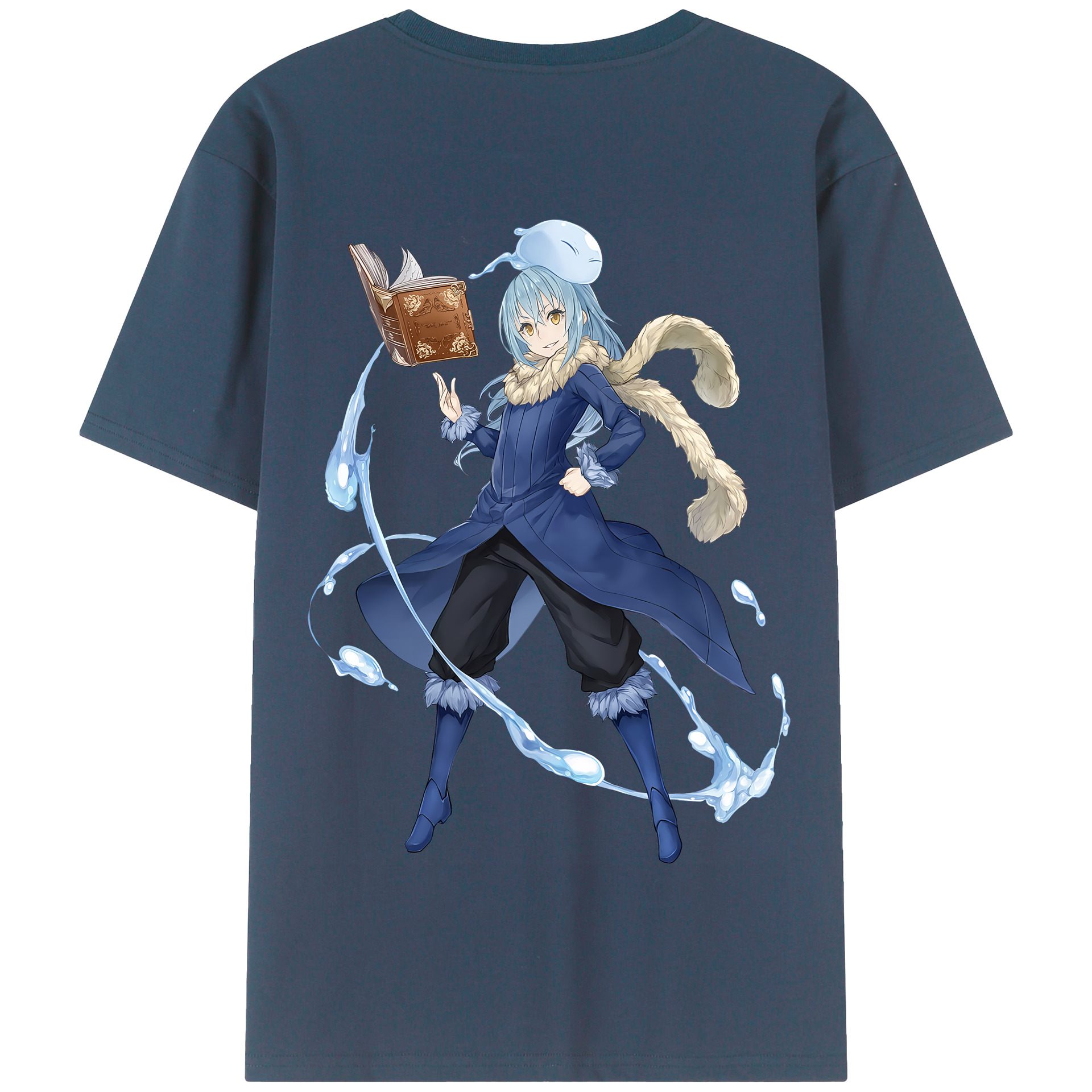 （画像用） 転スラ Regarding Reincarnated to Slime 綿100％半袖Tシャツ（背面プリント）