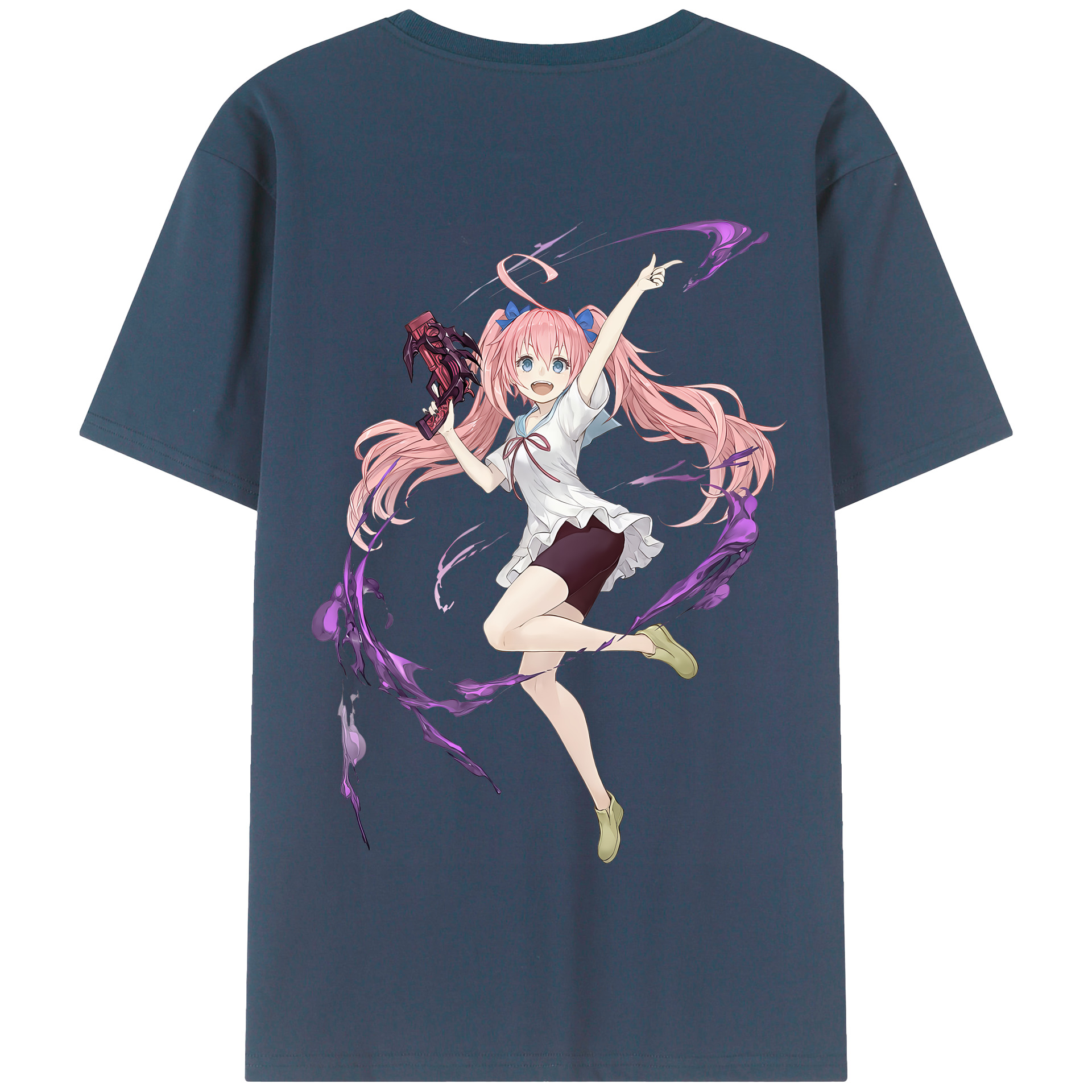 （画像用） 転スラ Regarding Reincarnated to Slime 綿100％半袖Tシャツ（背面プリント）