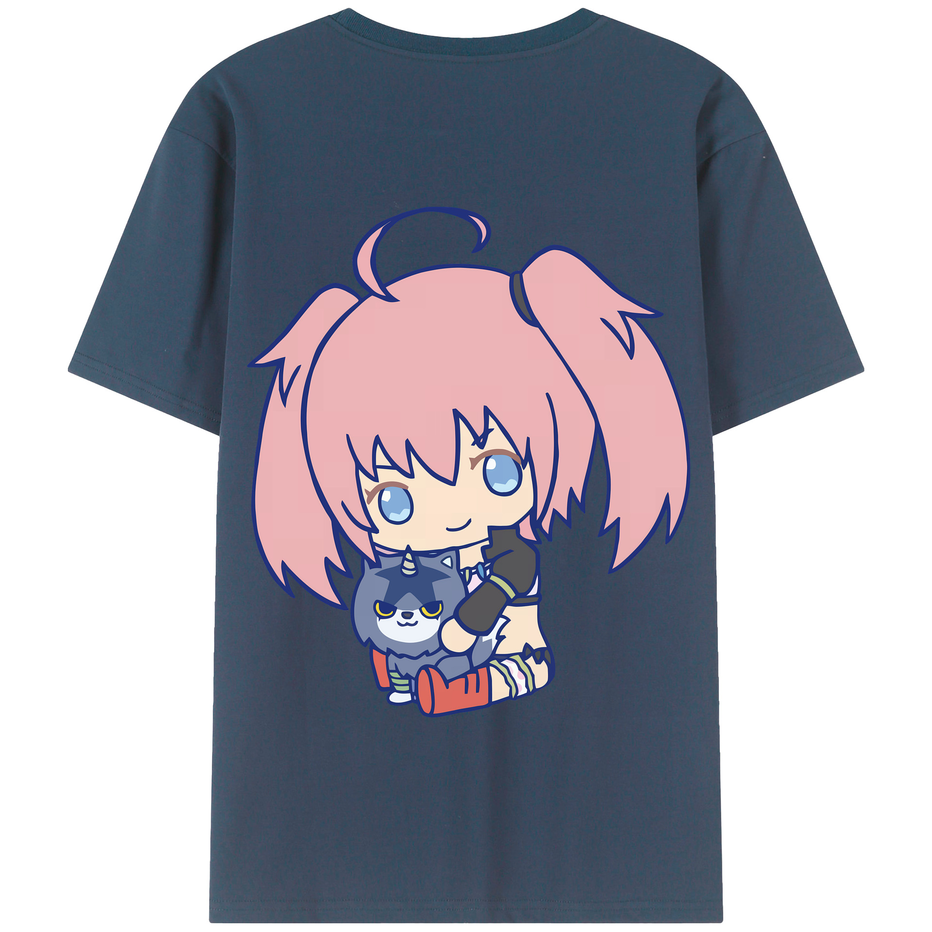 （画像用） 転スラ Regarding Reincarnated to Slime 綿100％半袖Tシャツ（背面プリント）