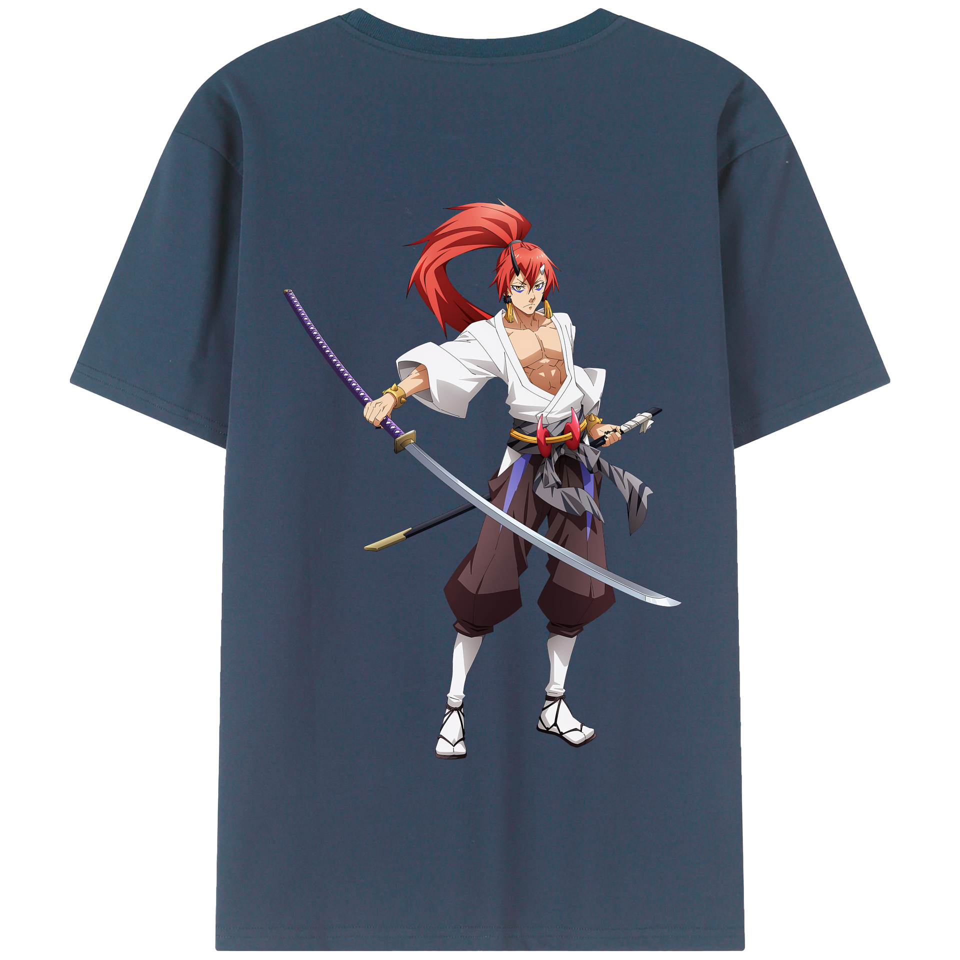 （画像用） 転スラ Regarding Reincarnated to Slime 綿100％半袖Tシャツ（背面プリント）