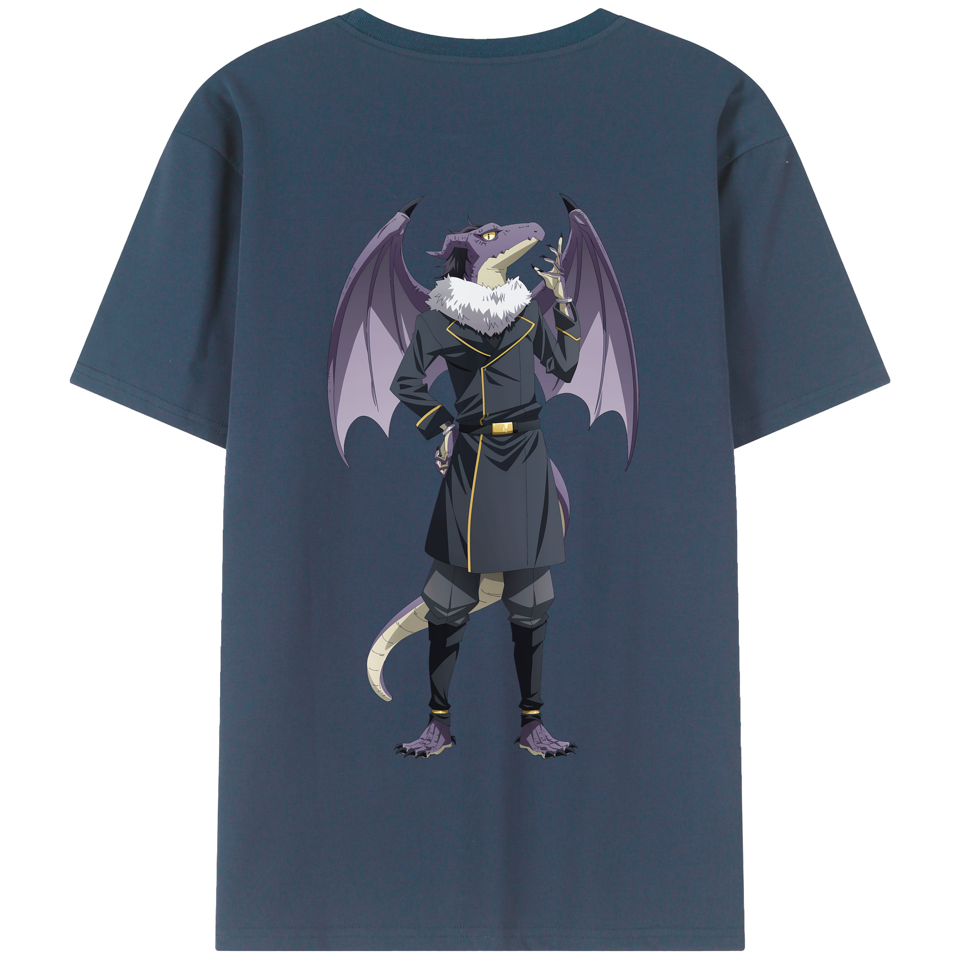 （画像用） 転スラ Regarding Reincarnated to Slime 綿100％半袖Tシャツ（背面プリント）