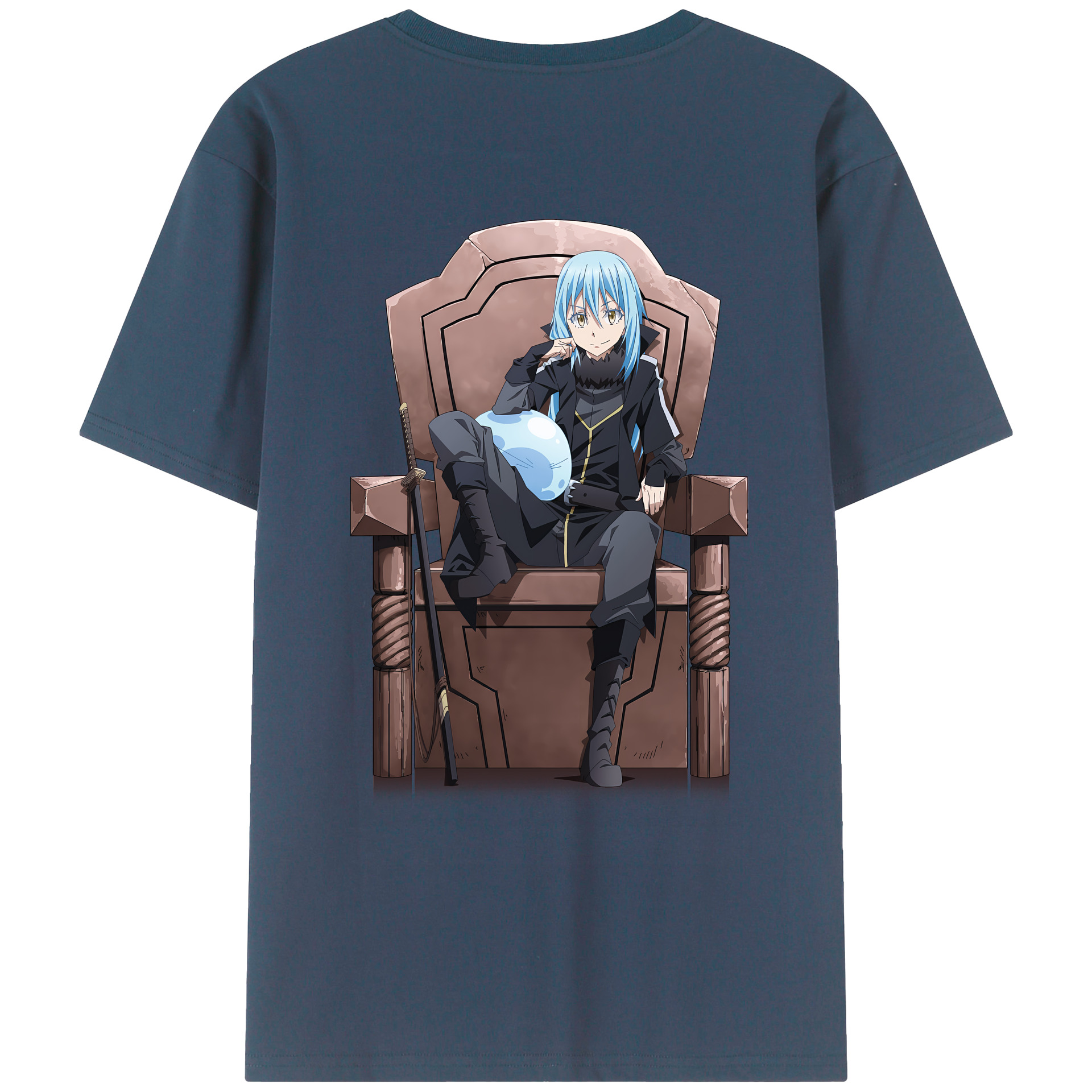 （画像用） 転スラ Regarding Reincarnated to Slime 綿100％半袖Tシャツ（背面プリント）