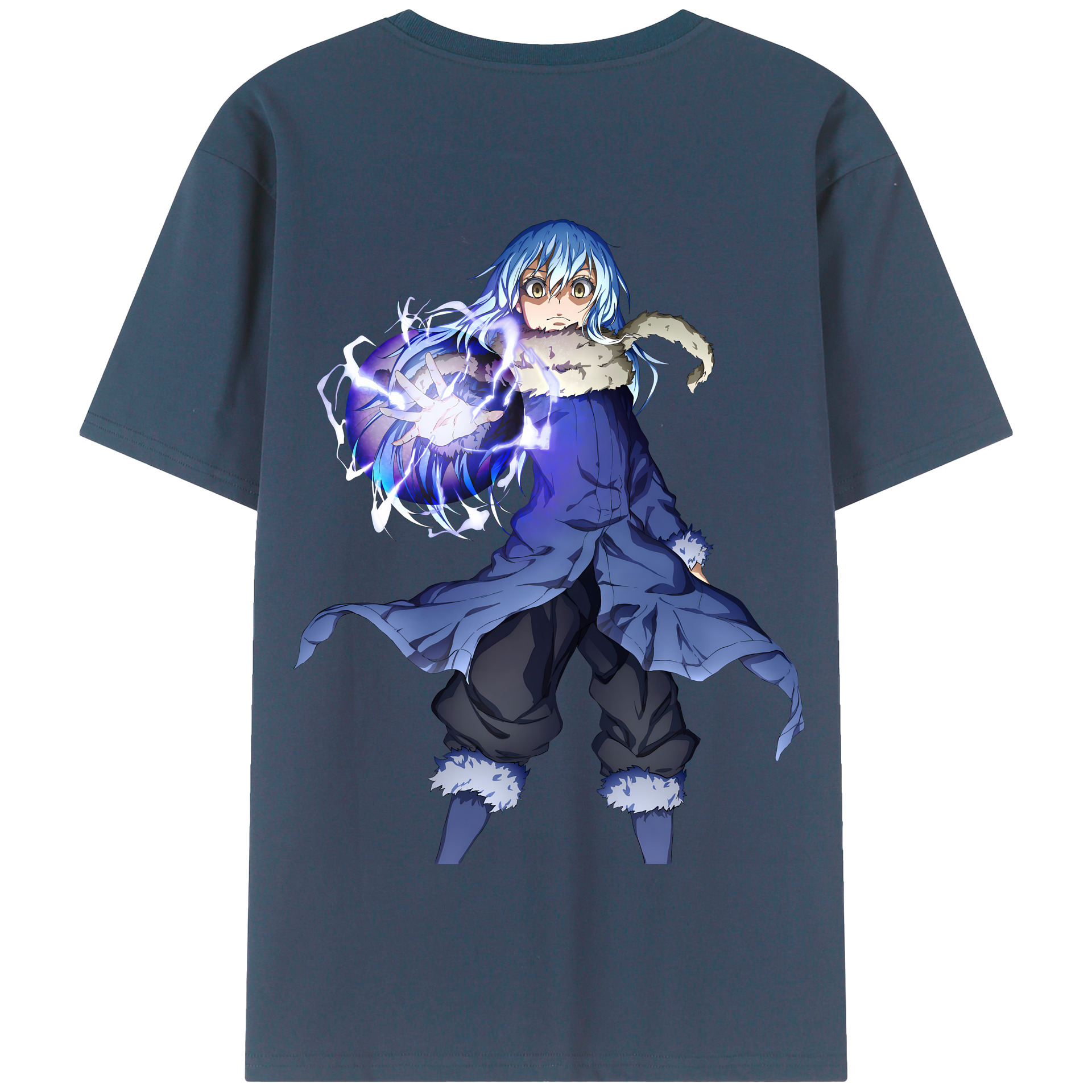 （画像用） 転スラ Regarding Reincarnated to Slime 綿100％半袖Tシャツ（背面プリント）