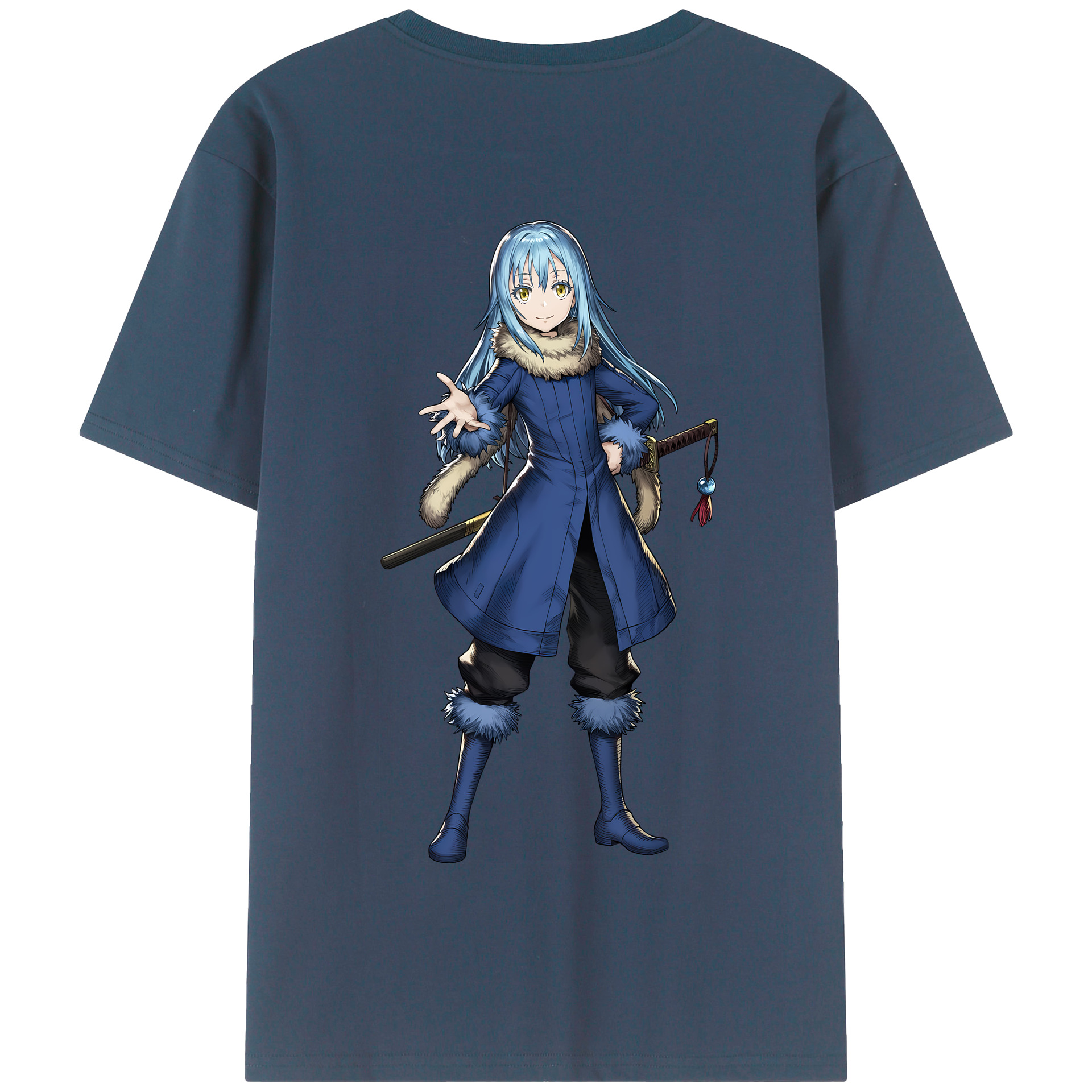 （画像用） 転スラ Regarding Reincarnated to Slime 綿100％半袖Tシャツ（背面プリント）