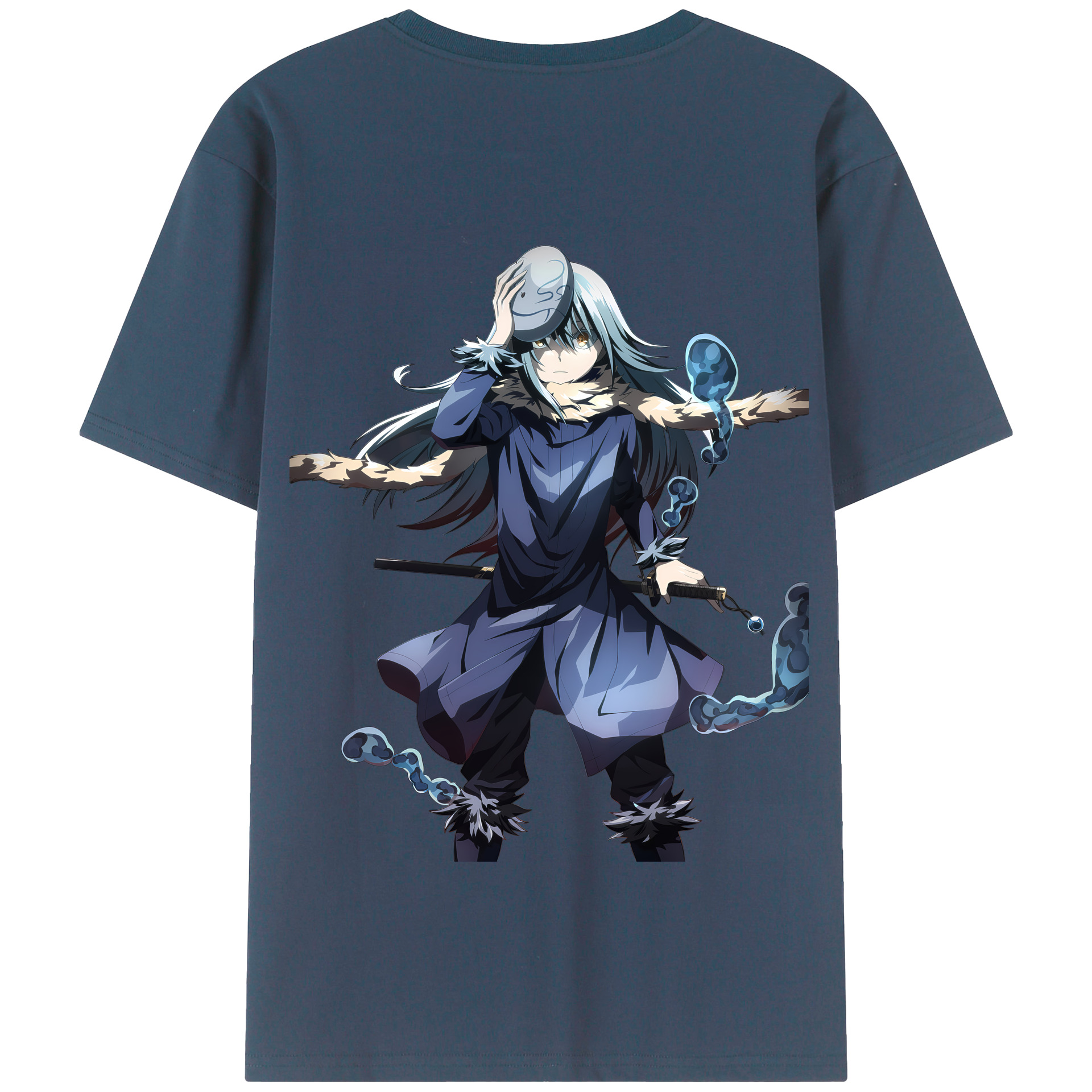 （画像用） 転スラ Regarding Reincarnated to Slime 綿100％半袖Tシャツ（背面プリント）