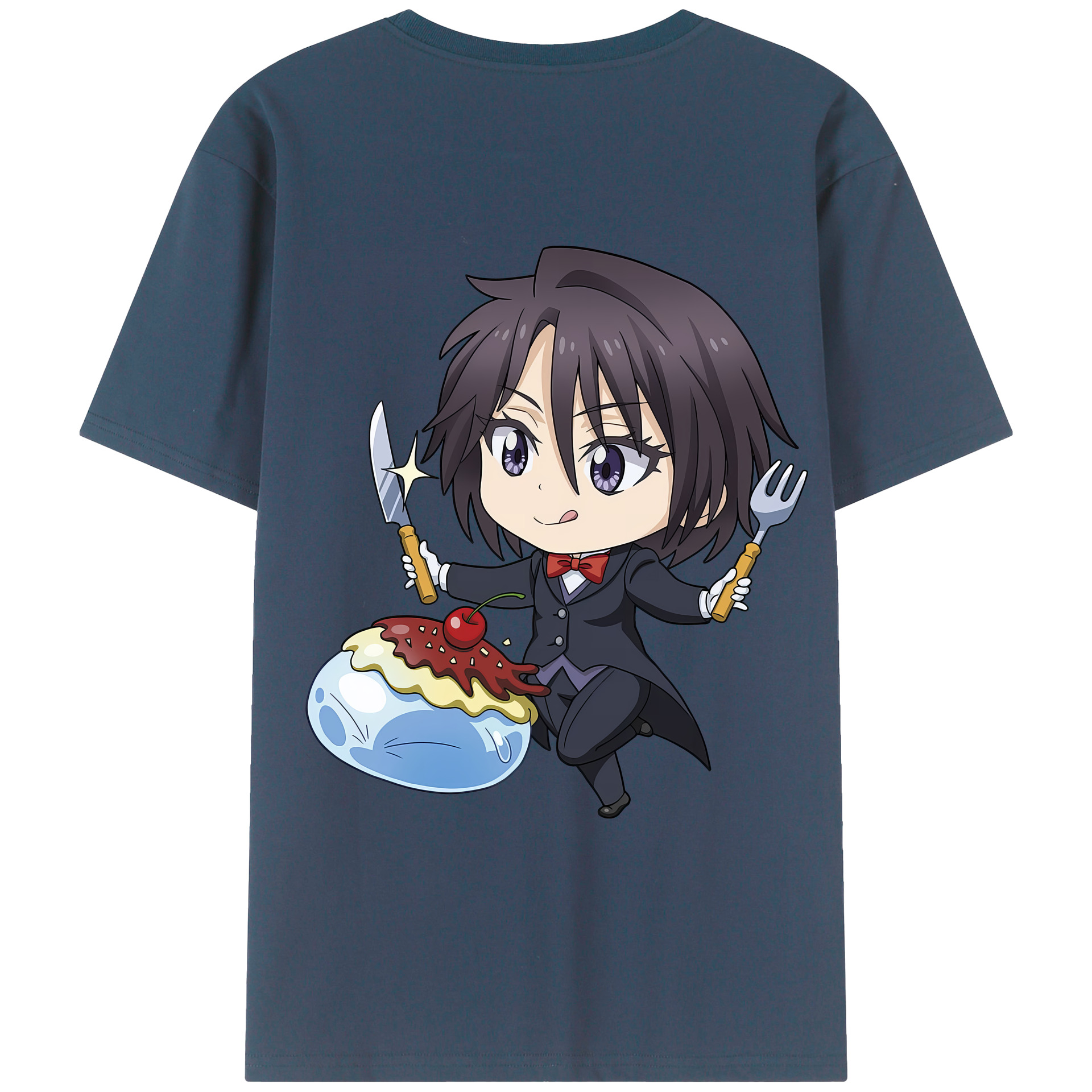（画像用） 転スラ Regarding Reincarnated to Slime 綿100％半袖Tシャツ（背面プリント）