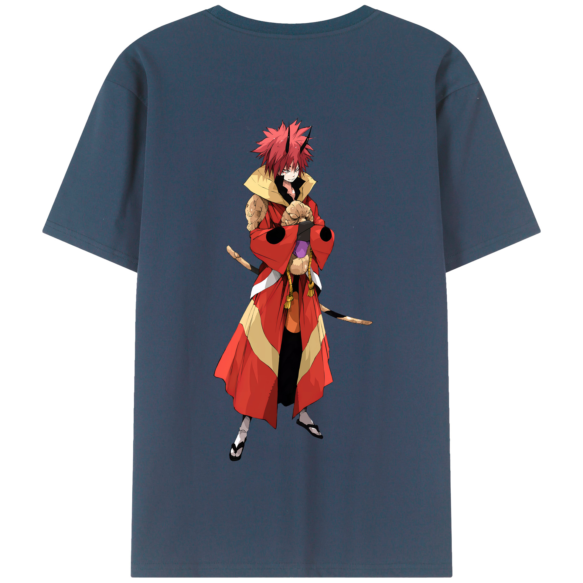 （画像用） 転スラ Regarding Reincarnated to Slime 綿100％半袖Tシャツ（背面プリント）