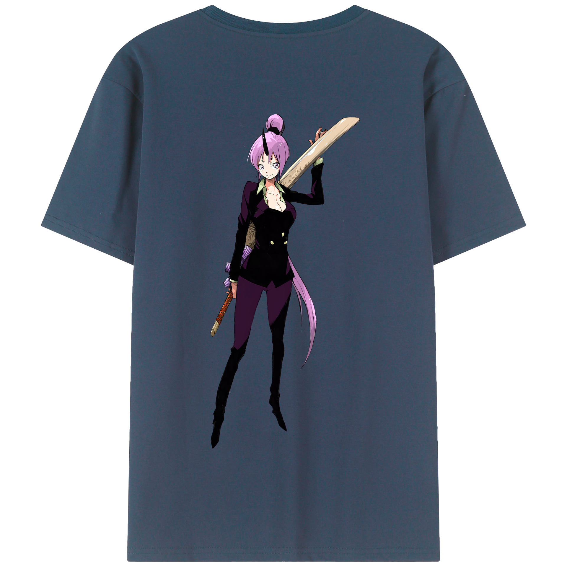 （画像用） 転スラ Regarding Reincarnated to Slime 綿100％半袖Tシャツ（背面プリント）