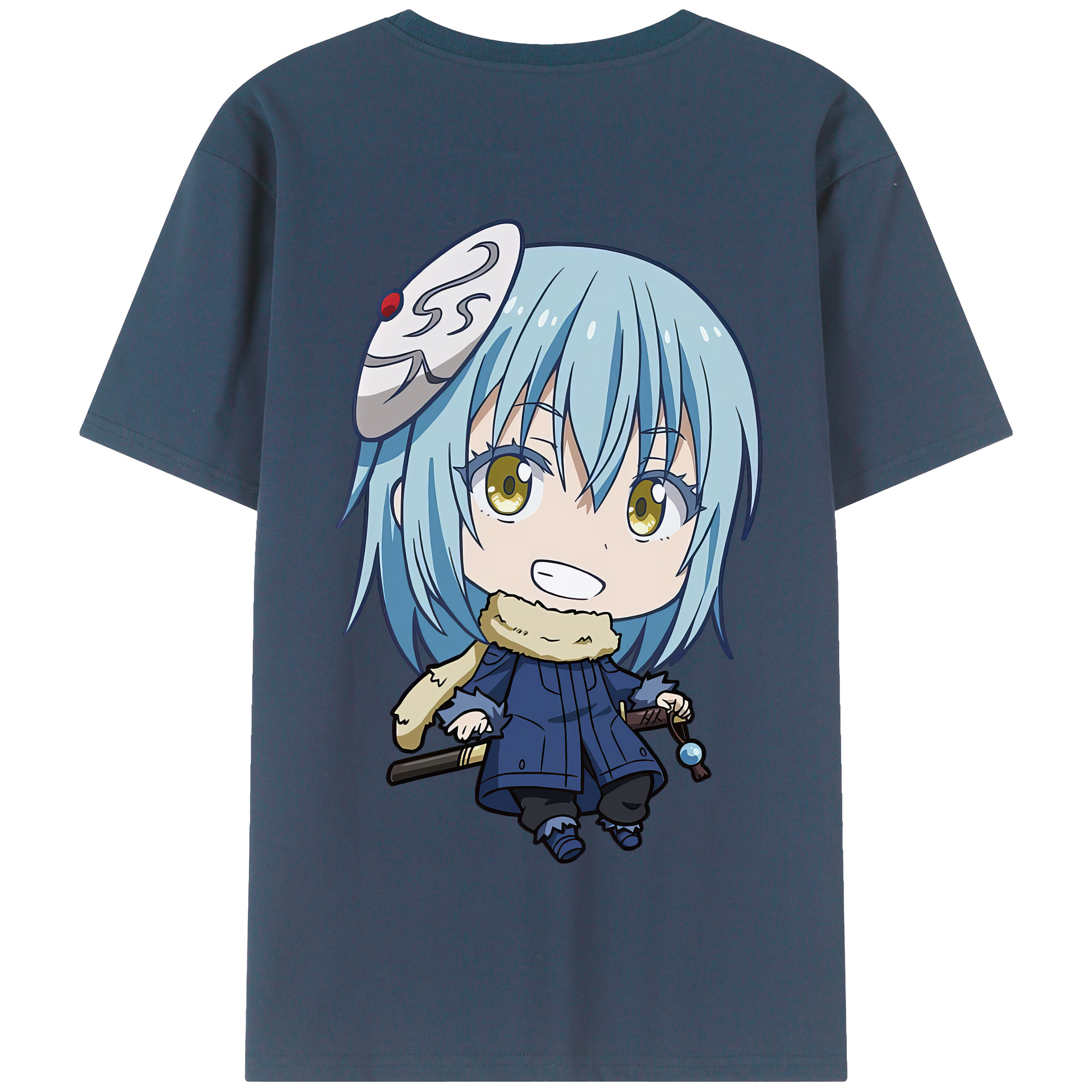 （画像用） 転スラ Regarding Reincarnated to Slime 綿100％半袖Tシャツ（背面プリント）