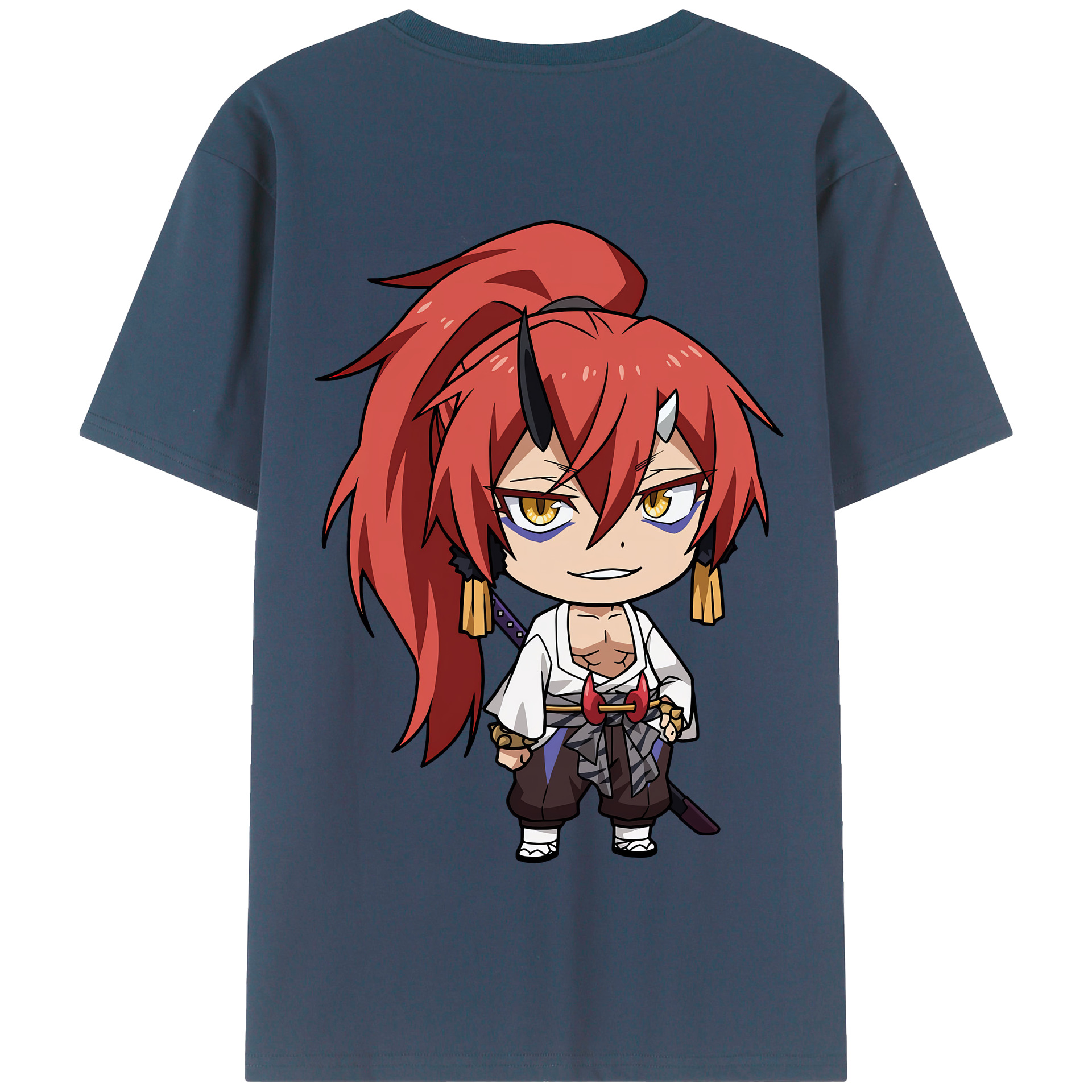 （画像用） 転スラ Regarding Reincarnated to Slime 綿100％半袖Tシャツ（背面プリント）