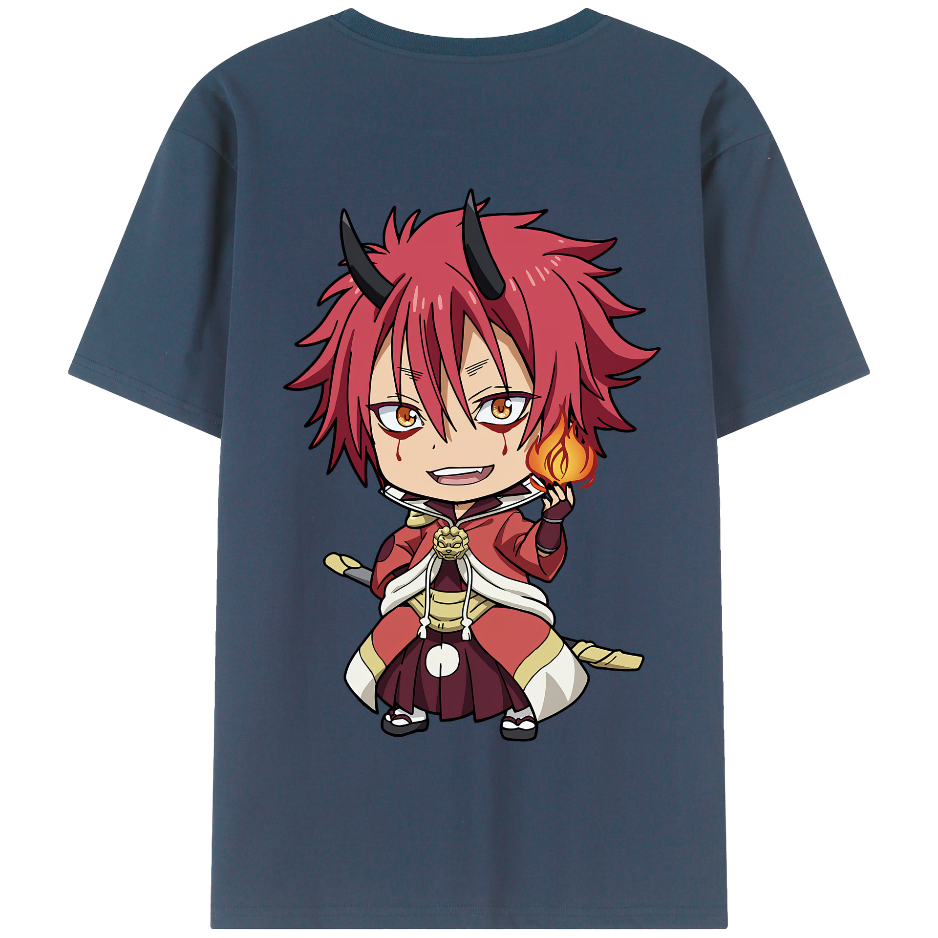 （画像用） 転スラ Regarding Reincarnated to Slime 綿100％半袖Tシャツ（背面プリント）