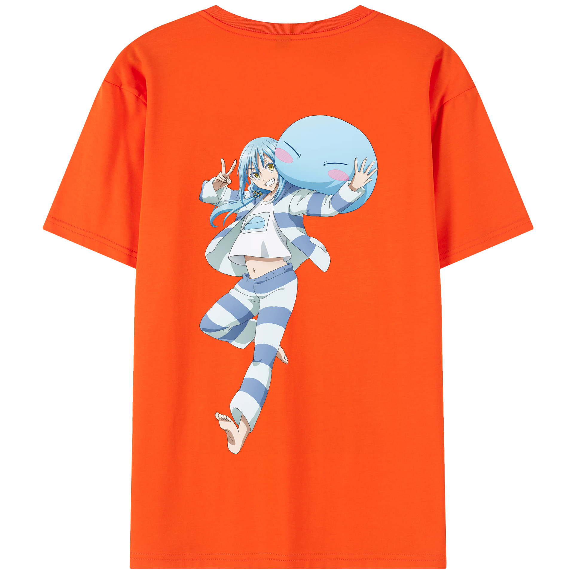 （画像用） 転スラ Regarding Reincarnated to Slime 綿100％半袖Tシャツ（背面プリント）