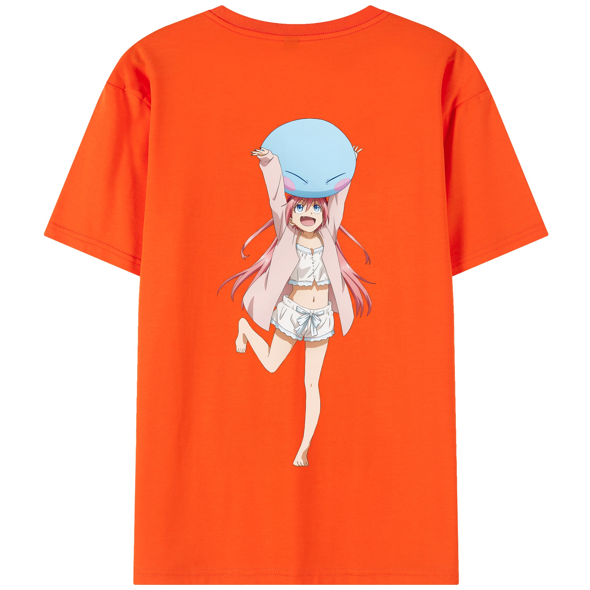 （画像用） 転スラ Regarding Reincarnated to Slime 綿100％半袖Tシャツ（背面プリント）