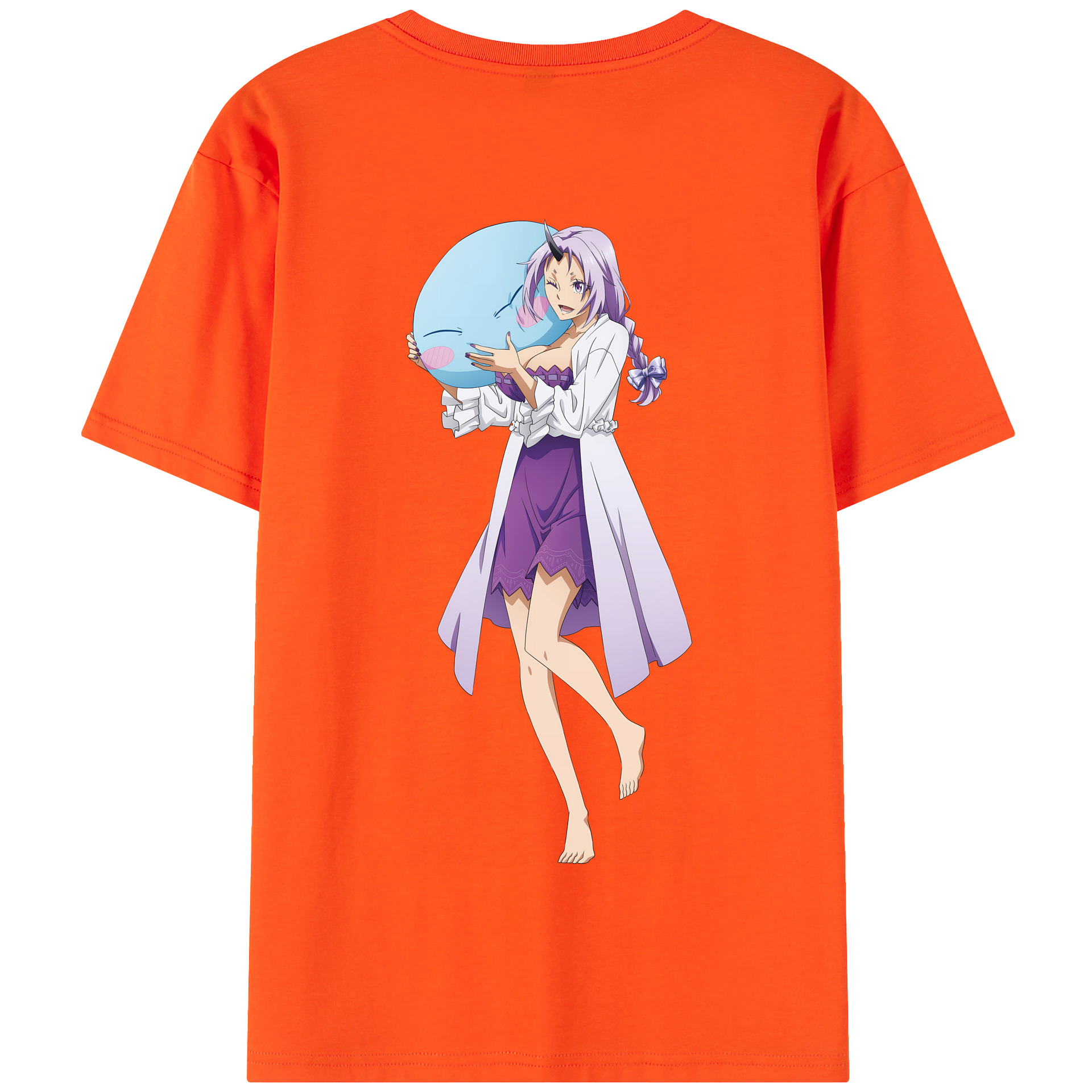 （画像用） 転スラ Regarding Reincarnated to Slime 綿100％半袖Tシャツ（背面プリント）