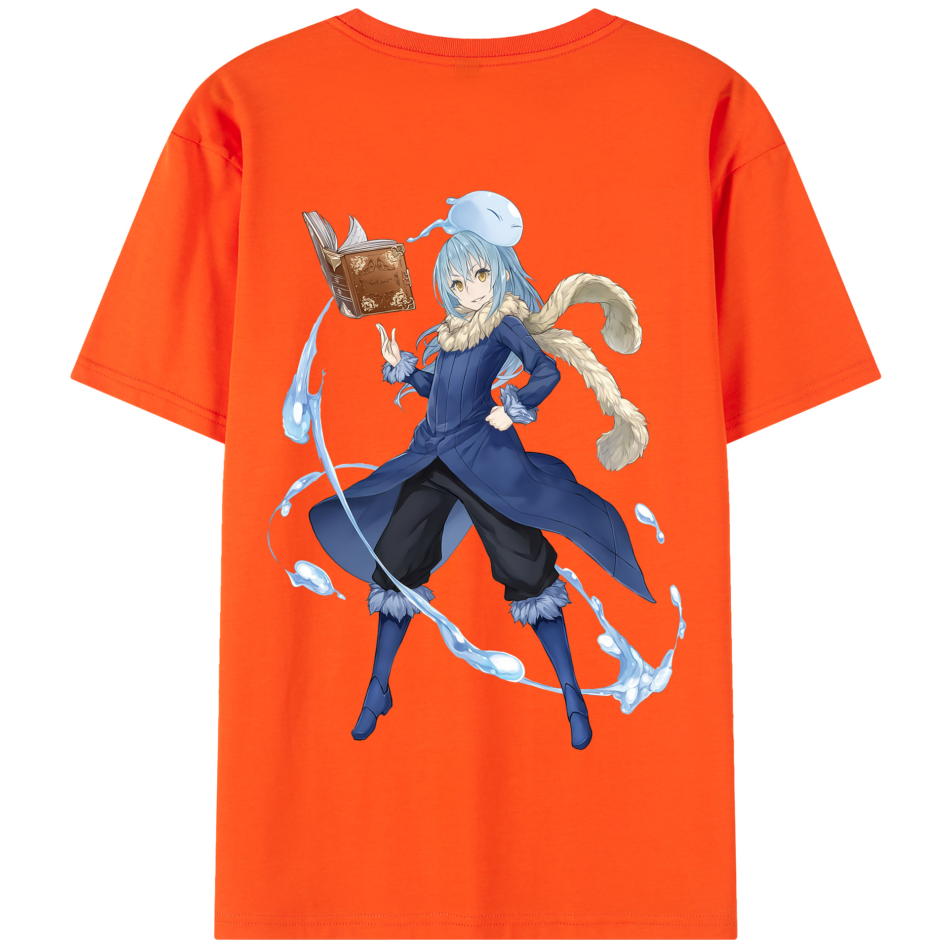 （画像用） 転スラ Regarding Reincarnated to Slime 綿100％半袖Tシャツ（背面プリント）