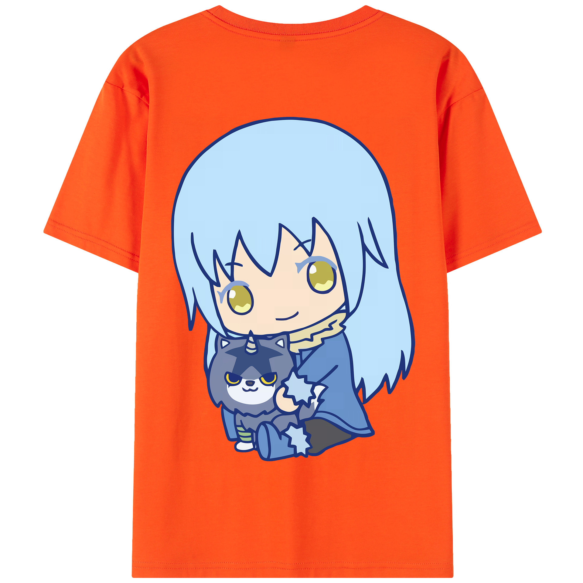 （画像用） 転スラ Regarding Reincarnated to Slime 綿100％半袖Tシャツ（背面プリント）