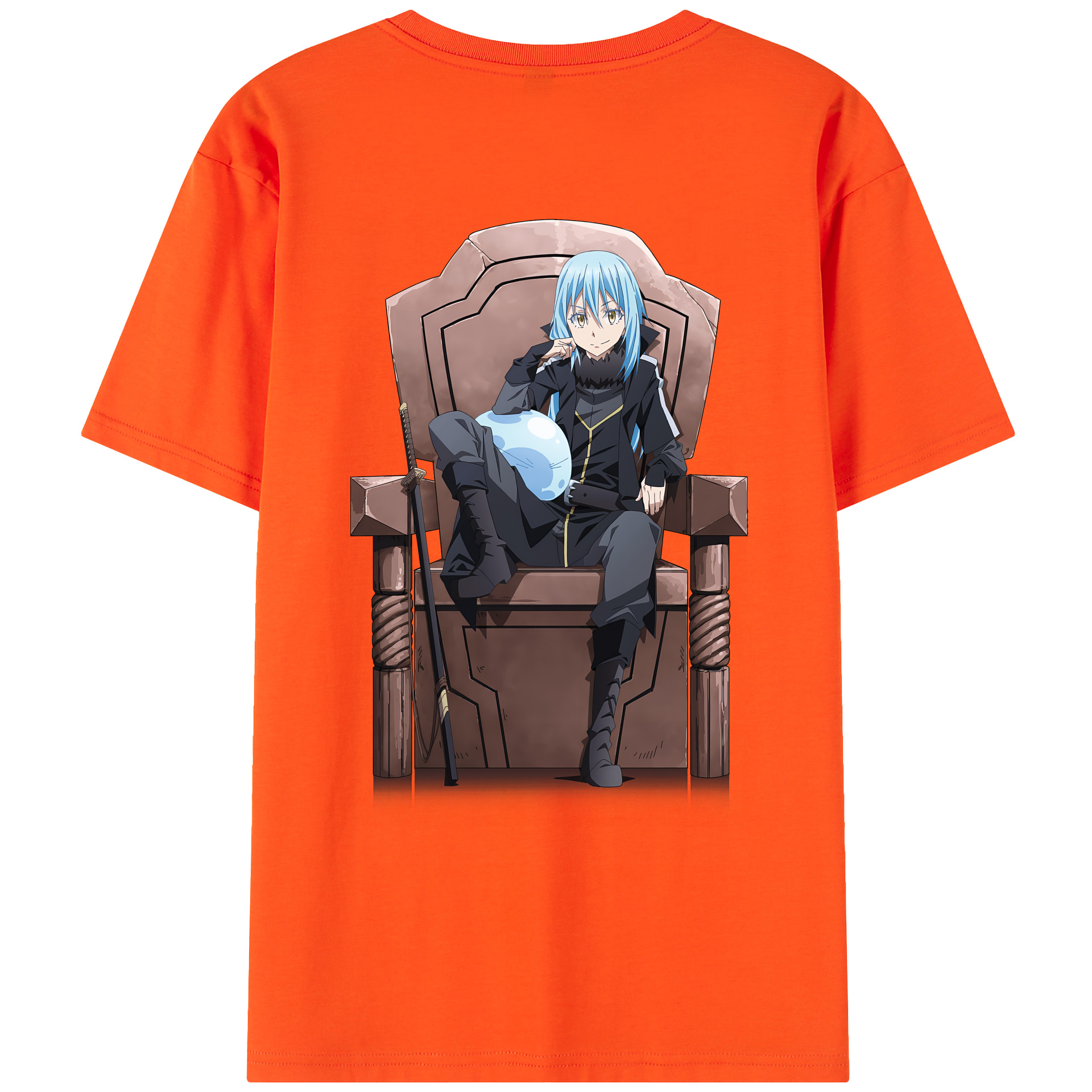 （画像用） 転スラ Regarding Reincarnated to Slime 綿100％半袖Tシャツ（背面プリント）