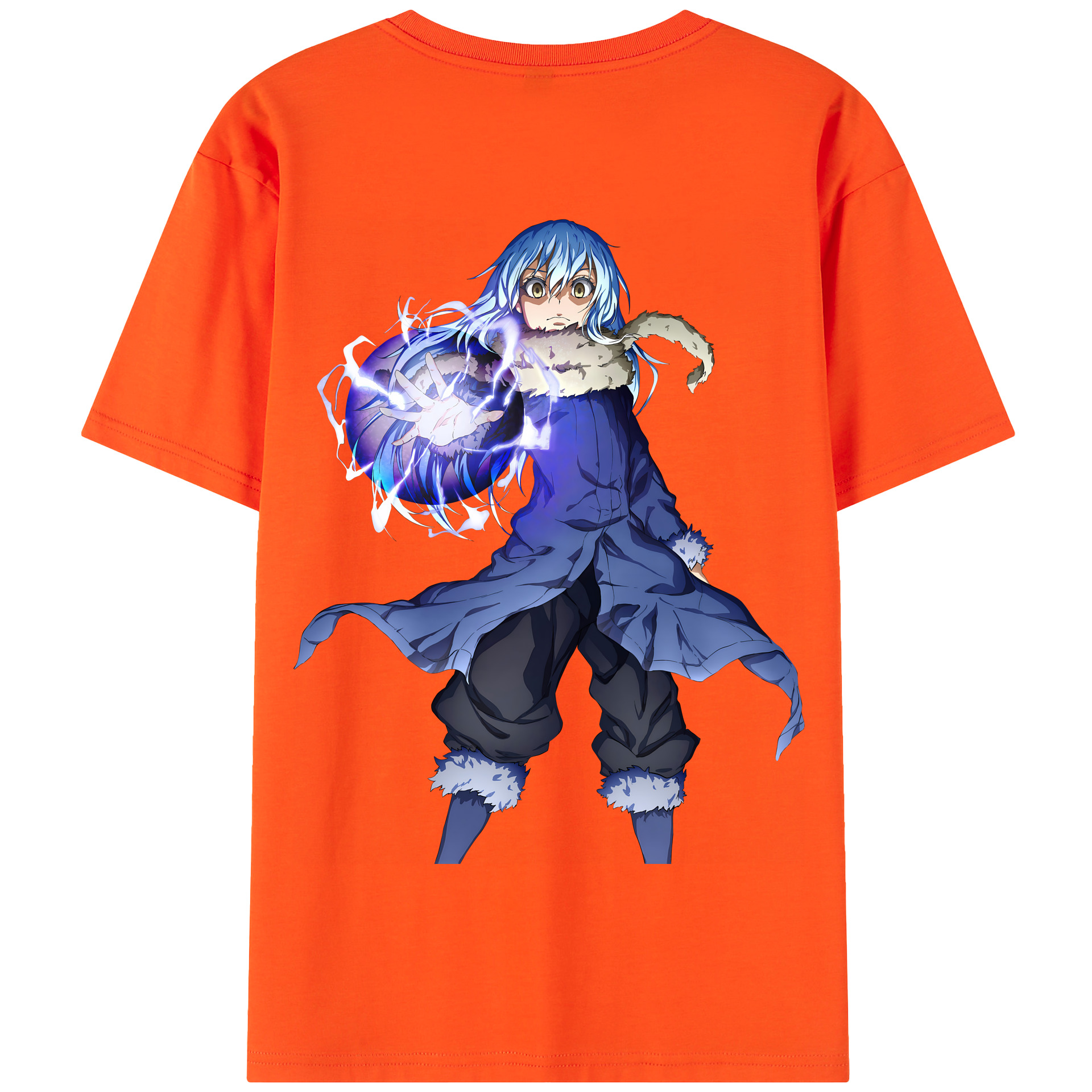 （画像用） 転スラ Regarding Reincarnated to Slime 綿100％半袖Tシャツ（背面プリント）