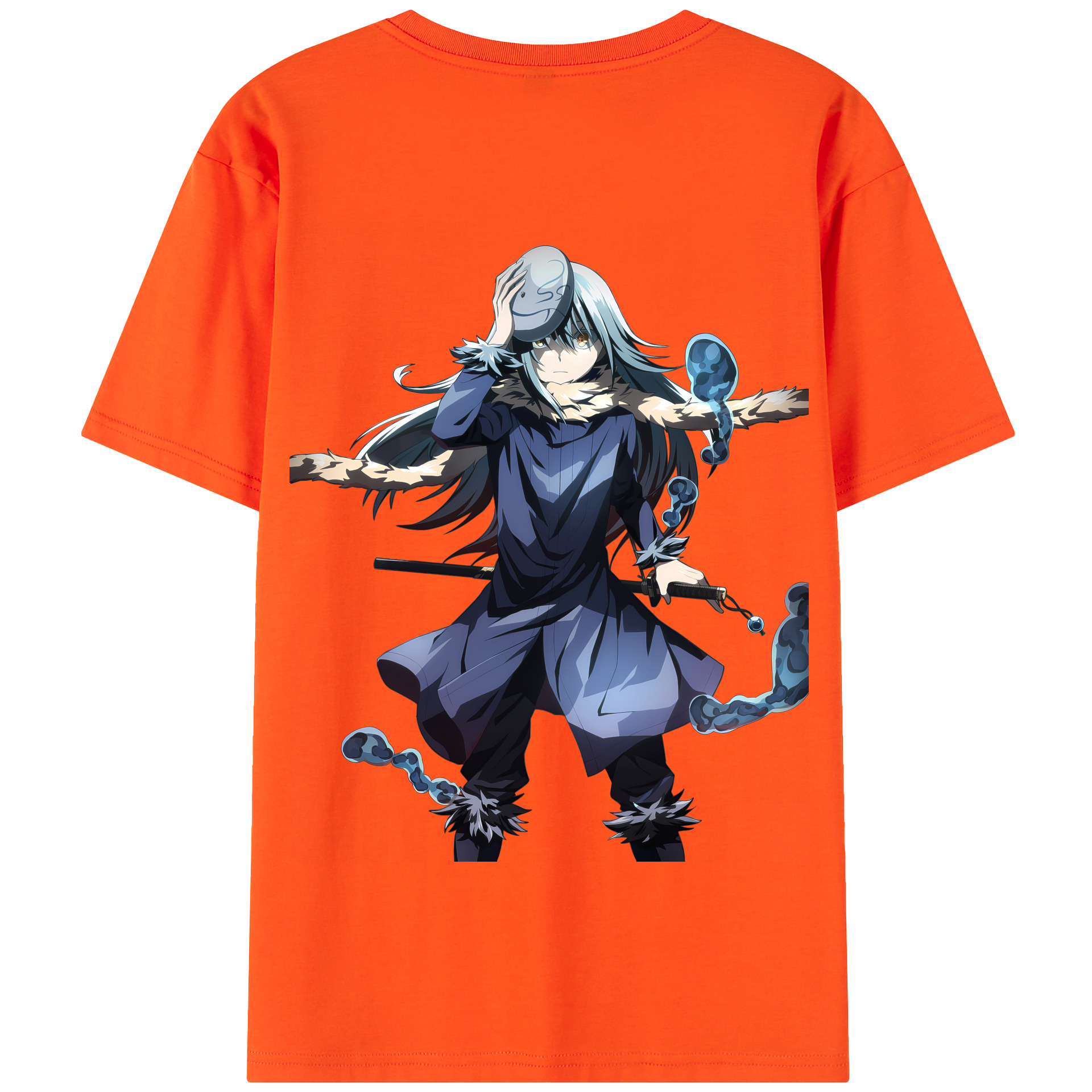 （画像用） 転スラ Regarding Reincarnated to Slime 綿100％半袖Tシャツ（背面プリント）