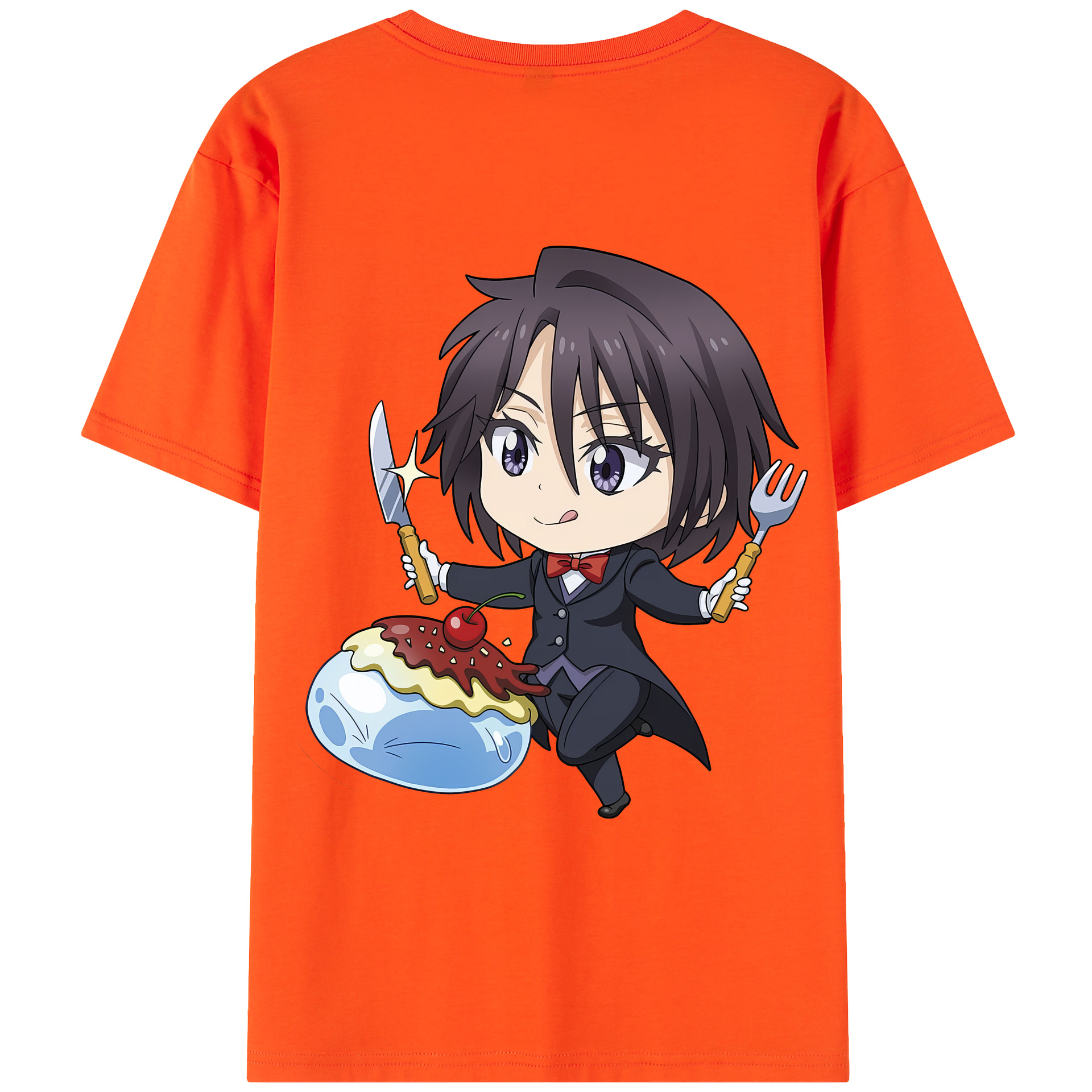 （画像用） 転スラ Regarding Reincarnated to Slime 綿100％半袖Tシャツ（背面プリント）