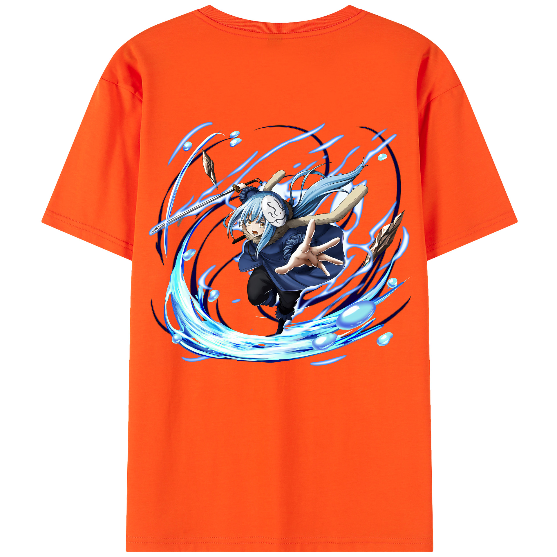 （画像用） 転スラ Regarding Reincarnated to Slime 綿100％半袖Tシャツ（背面プリント）