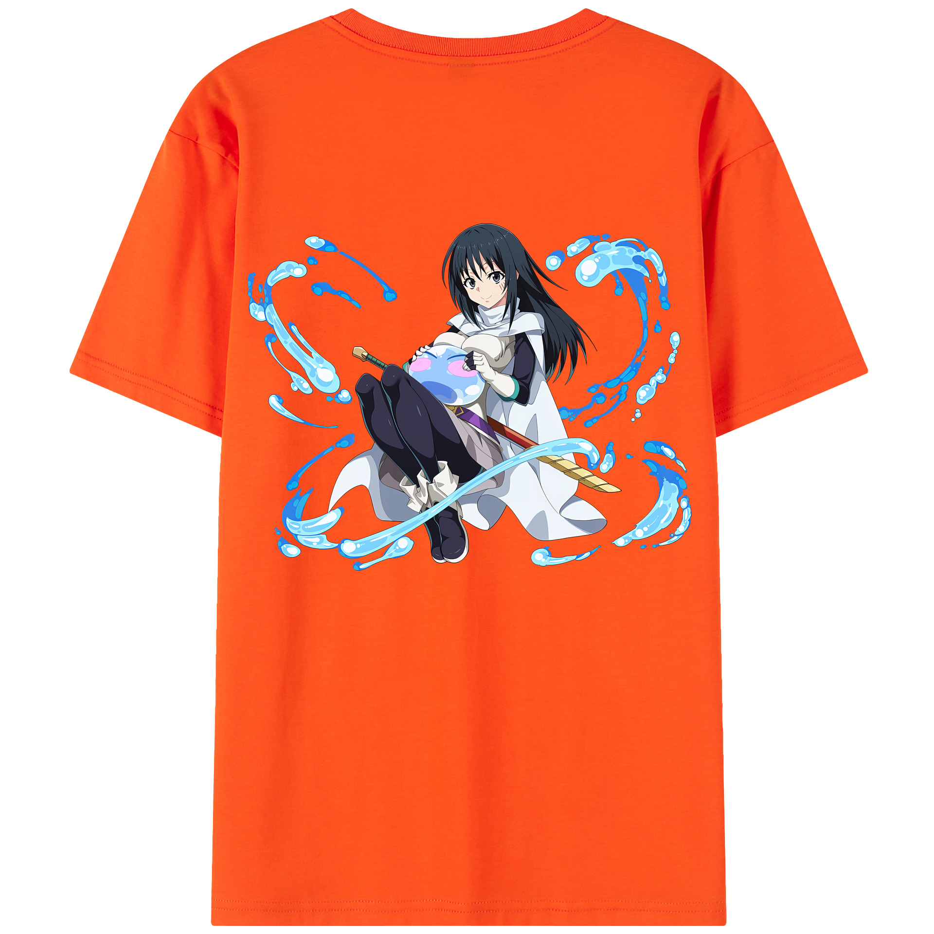 （画像用） 転スラ Regarding Reincarnated to Slime 綿100％半袖Tシャツ（背面プリント）