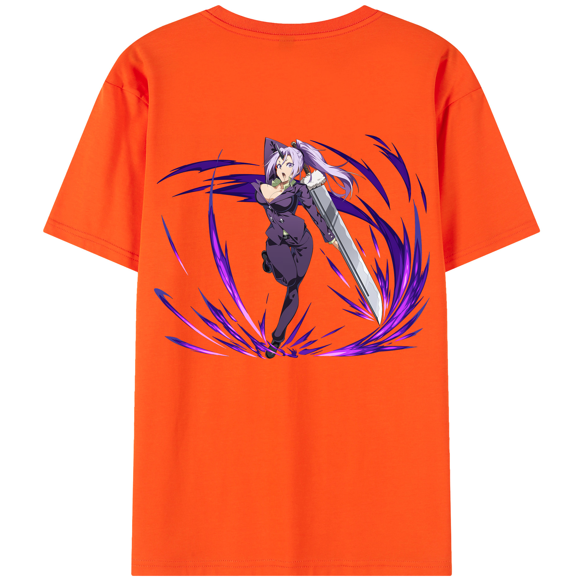 （画像用） 転スラ Regarding Reincarnated to Slime 綿100％半袖Tシャツ（背面プリント）