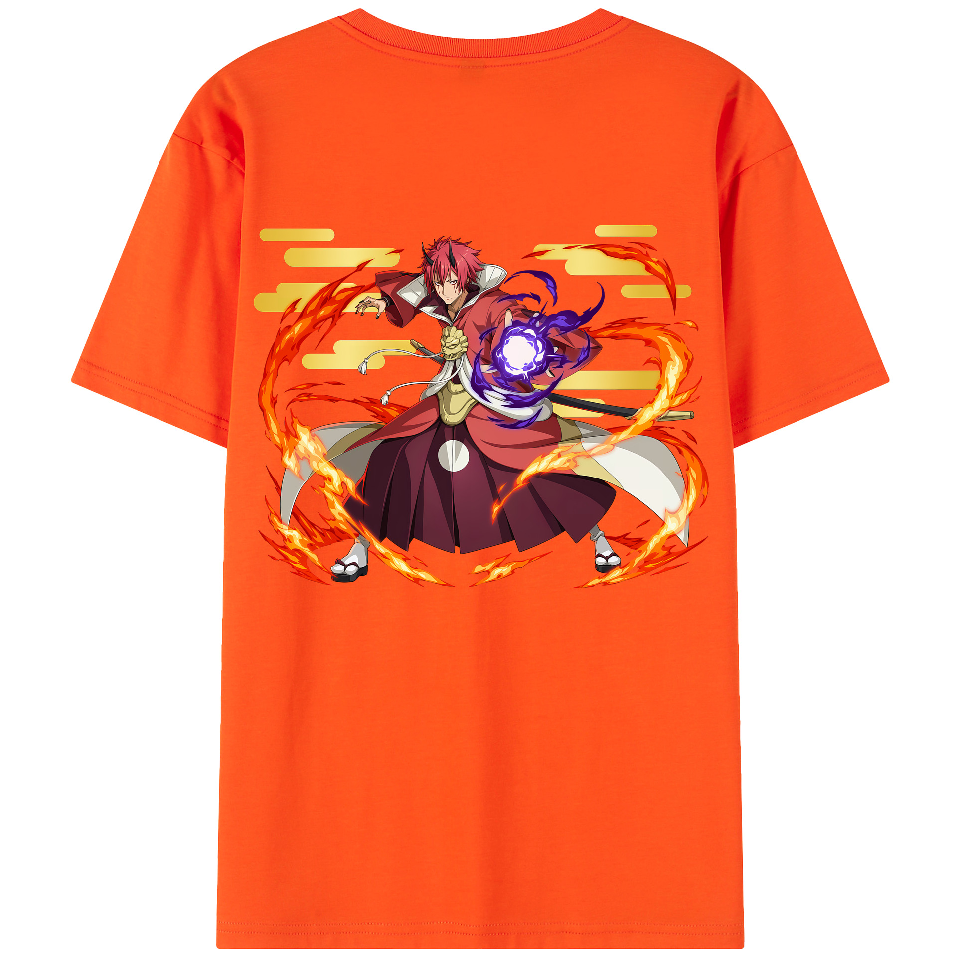 （画像用） 転スラ Regarding Reincarnated to Slime 綿100％半袖Tシャツ（背面プリント）